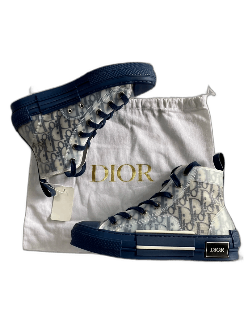 Dior Dior Oblique B23 Canvas High Top Sneakers-2505 Size US 7.5 / EU 40-41 - 1 Thumbnail