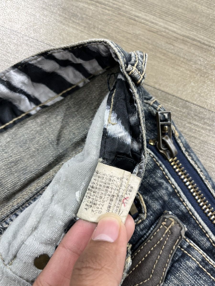Tornado Mart 2000s Tornado Mart Washed Spiral Distressed Flared Jeans Lgb Size US 33 - 15 Thumbnail