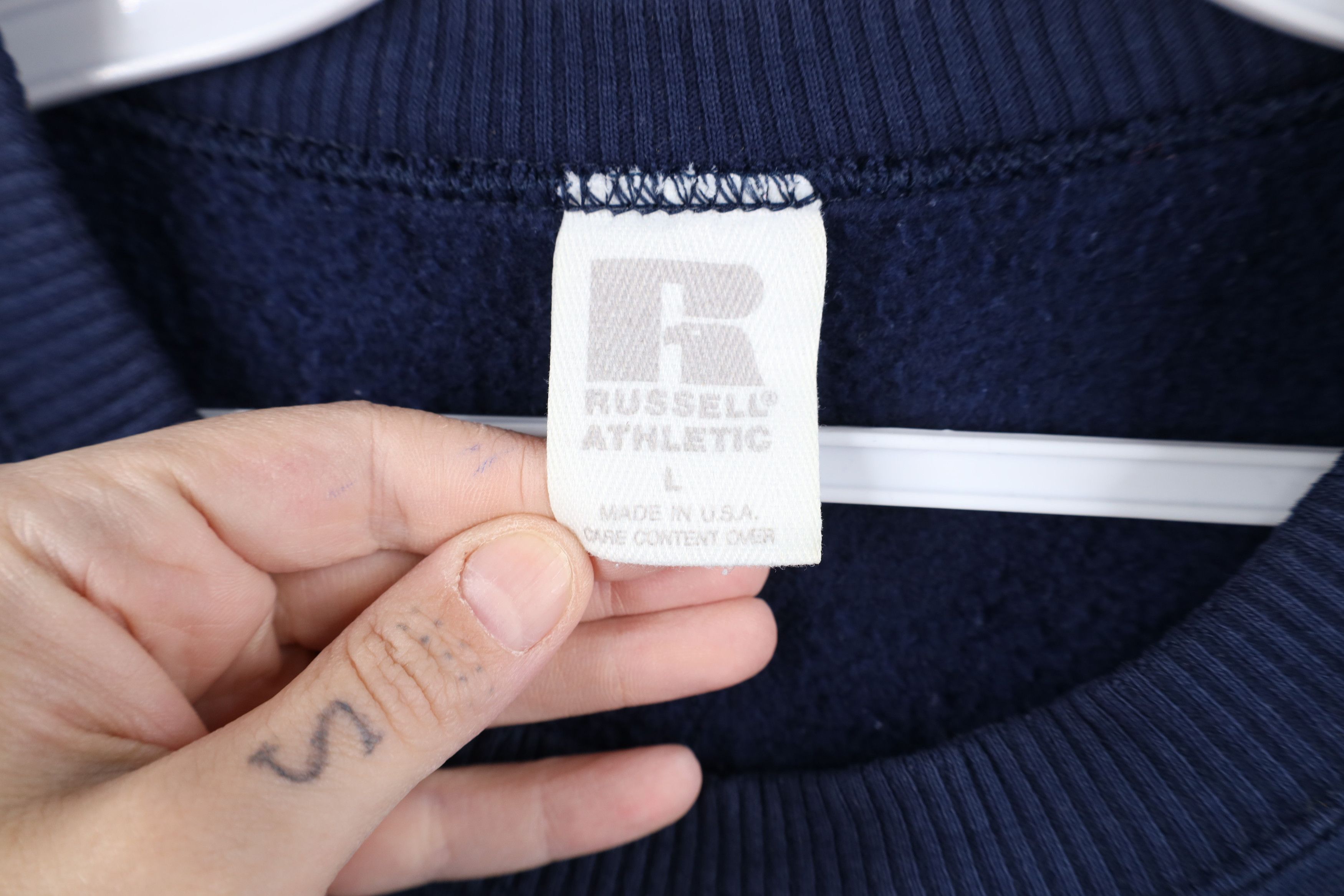 Russell Athletic Vintage 90s Russell Athletic Crewneck Sweatshirt Blue USA Size L / US 10 / IT 46 - 6 Thumbnail