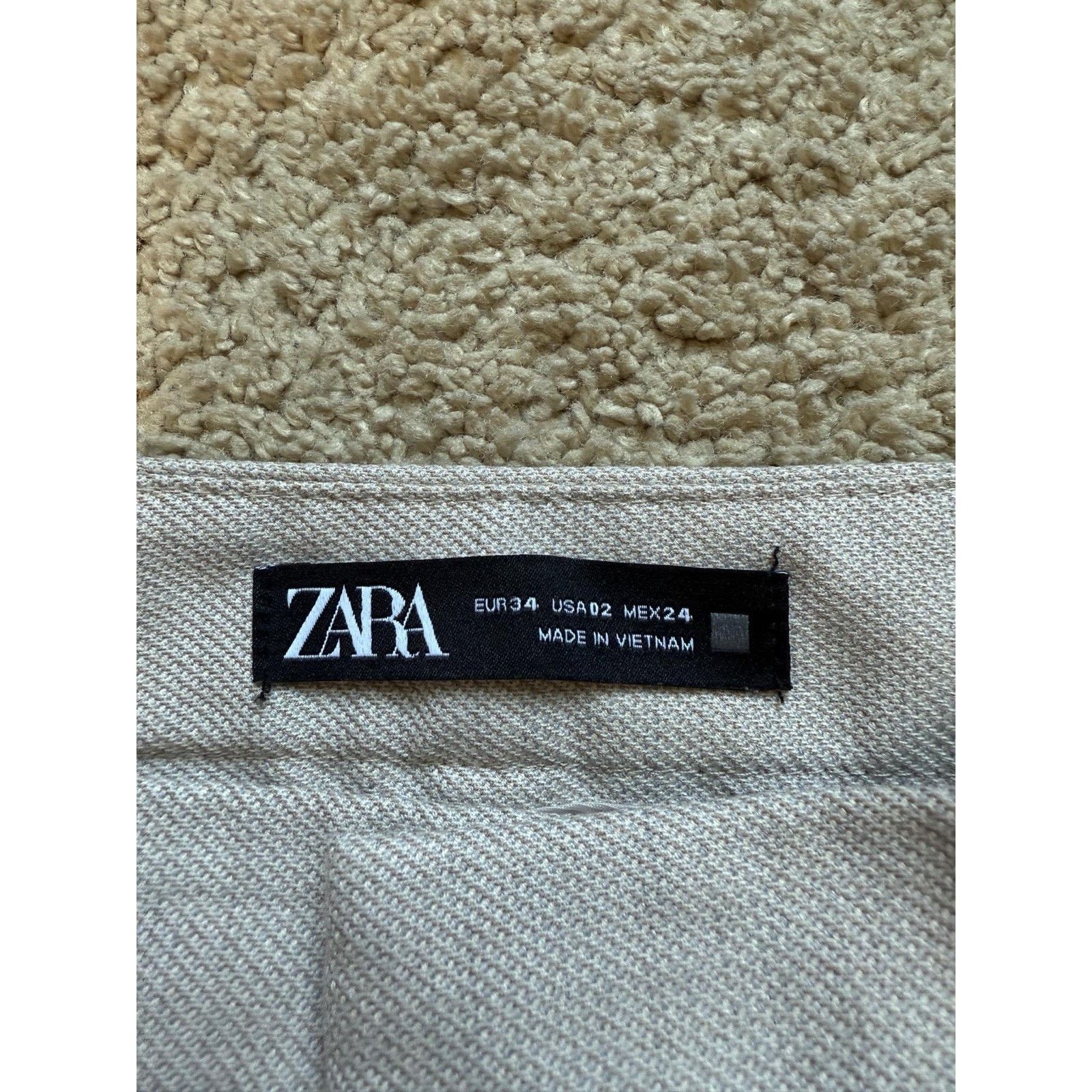 Zara Zara Dress Pants Trousers Beige Ankle Tapered Career Women 2 Size 26" / US 2 / IT 38 - 2 Thumbnail