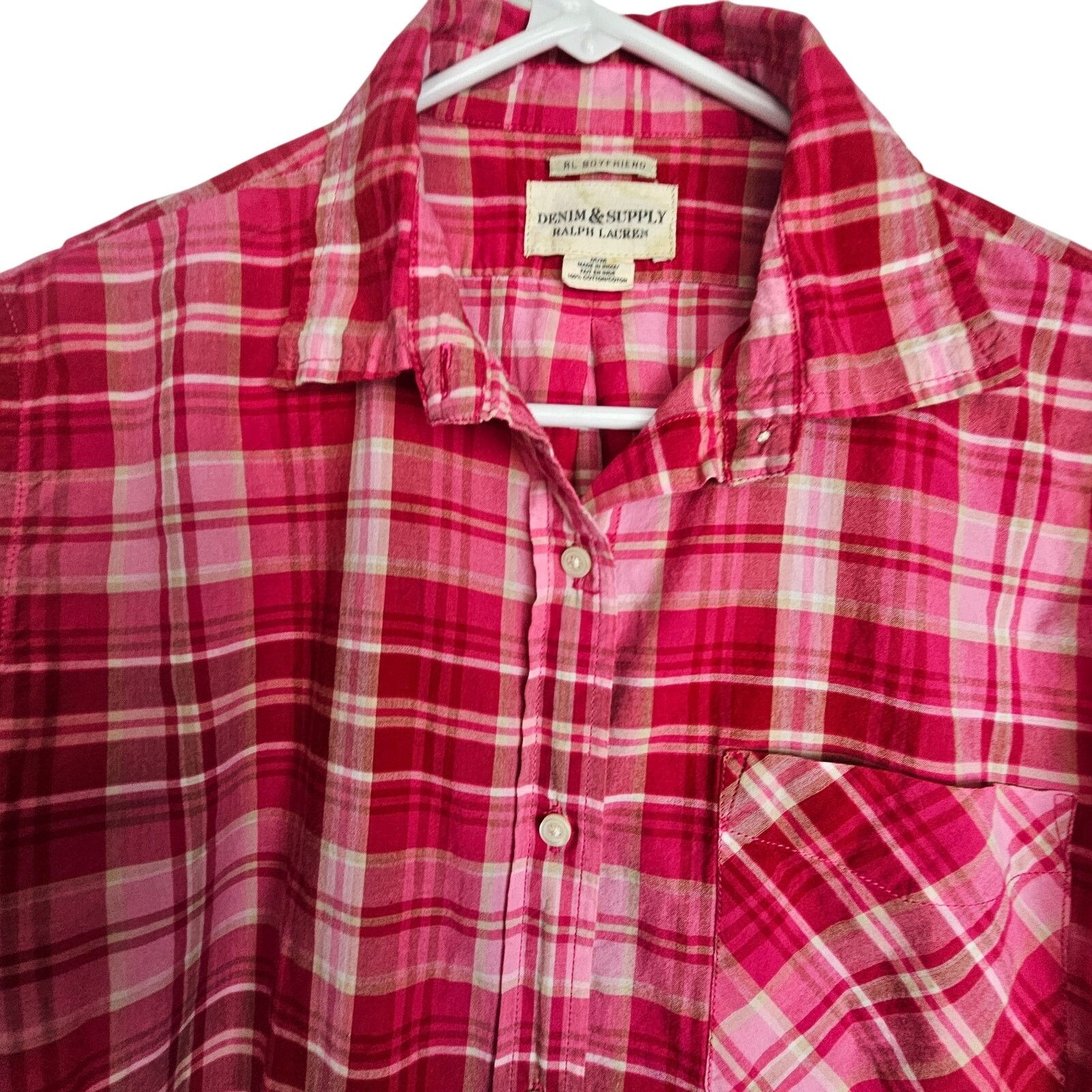 Denim & Supply Ralph Lauren Vintage Y2K Ralph Lauren Denim Supply Plaid Boyfriend Shirt Size US M / EU 48-50 / 2 - 2 Thumbnail