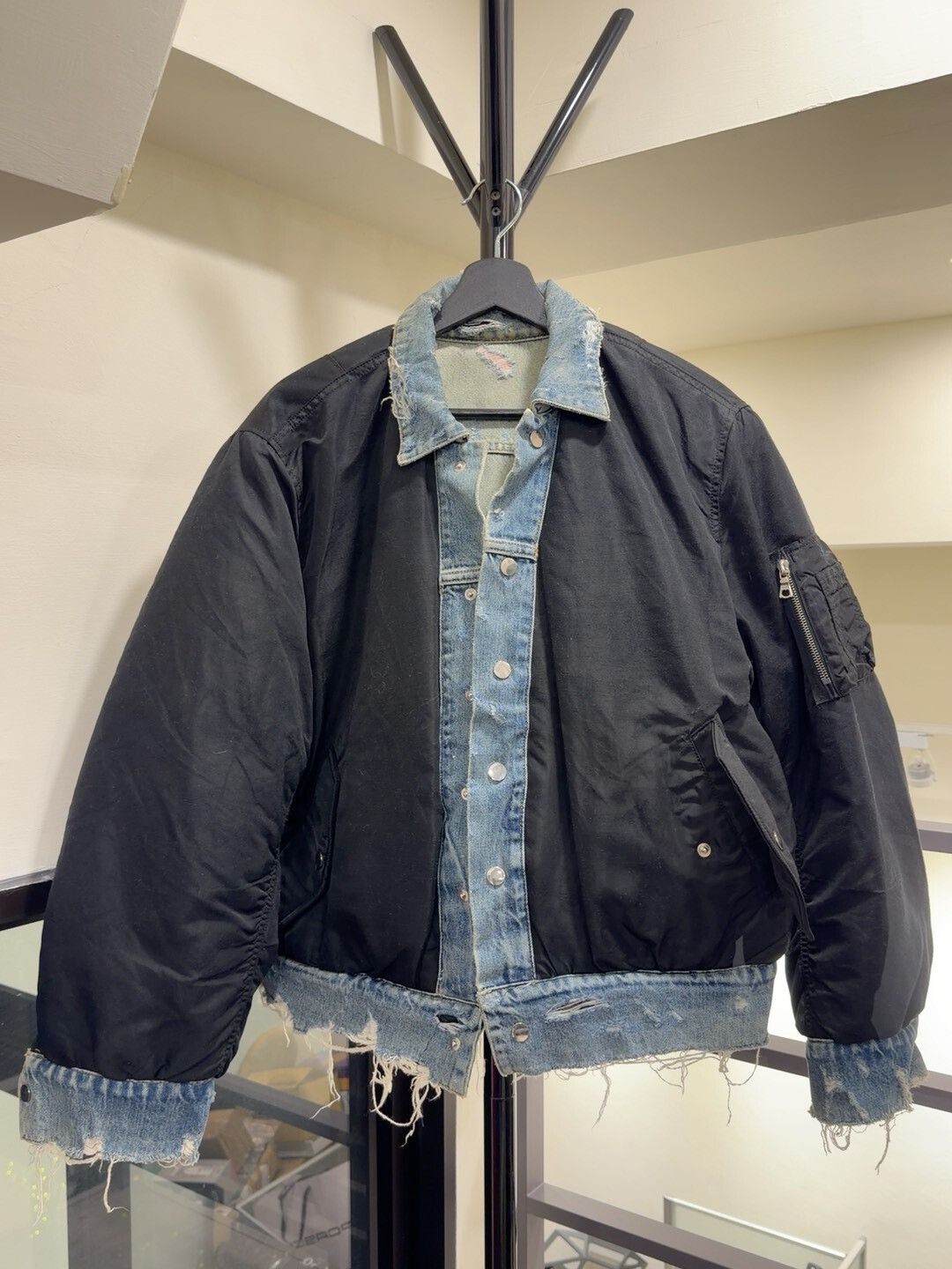 Amiri Reversible Denim Bomber Jacket | Grailed