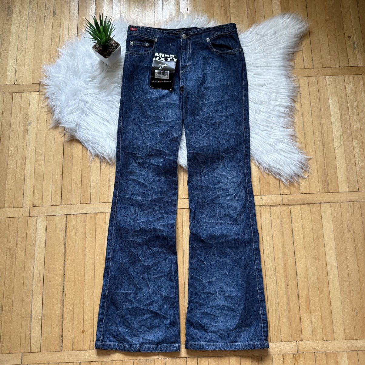 Miss Sixty 📌 Vintage Miss Sixty Jeans Flared Washed 00s Low Rice Size 30" / US 8 / IT 44 - 1 Thumbnail