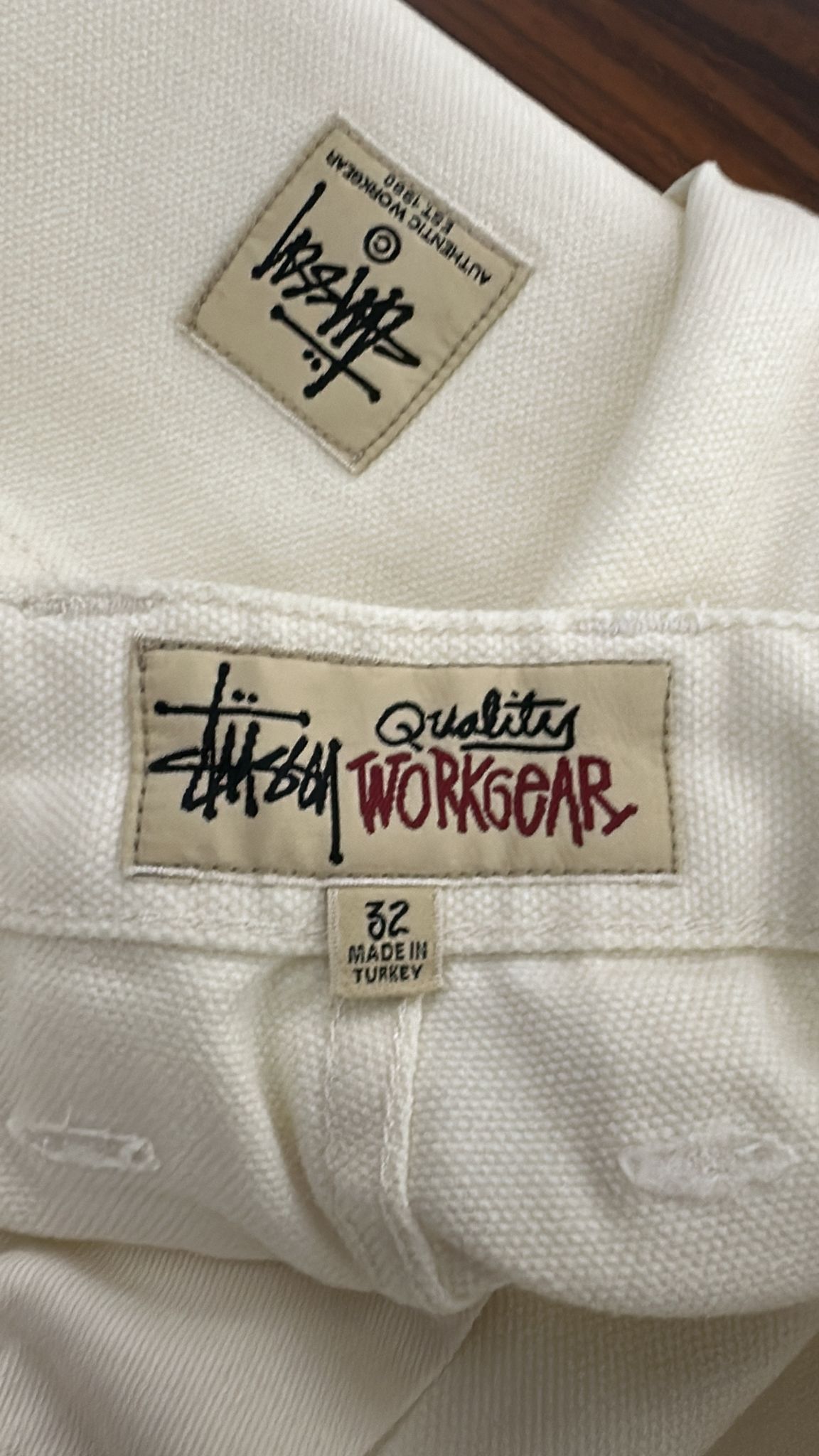 Stussy × Vintage Stussy Double Knee Work Pant in Bone Size US 32 / EU 48 - 6 Thumbnail