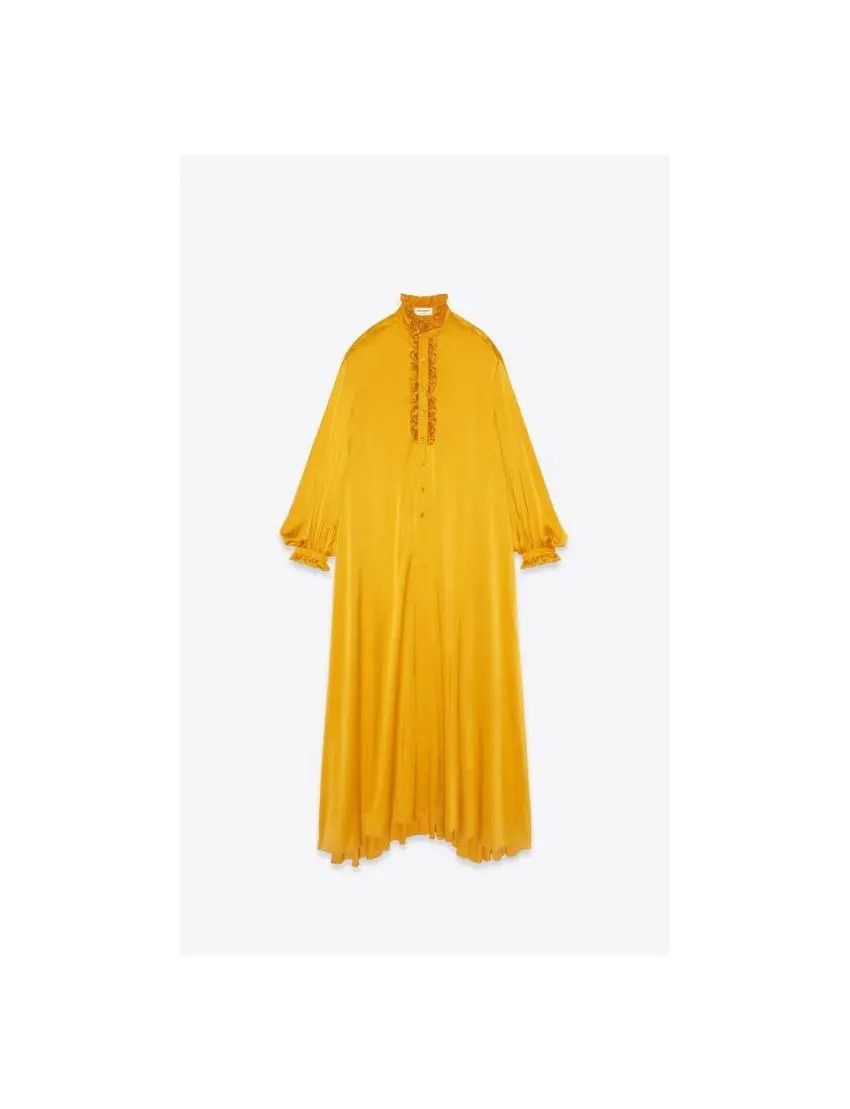 Saint Laurent Paris o1bcso1str1025 Victorian Frilled Cloak in Yellow Size US M / EU 48-50 / 2 - 1 Thumbnail