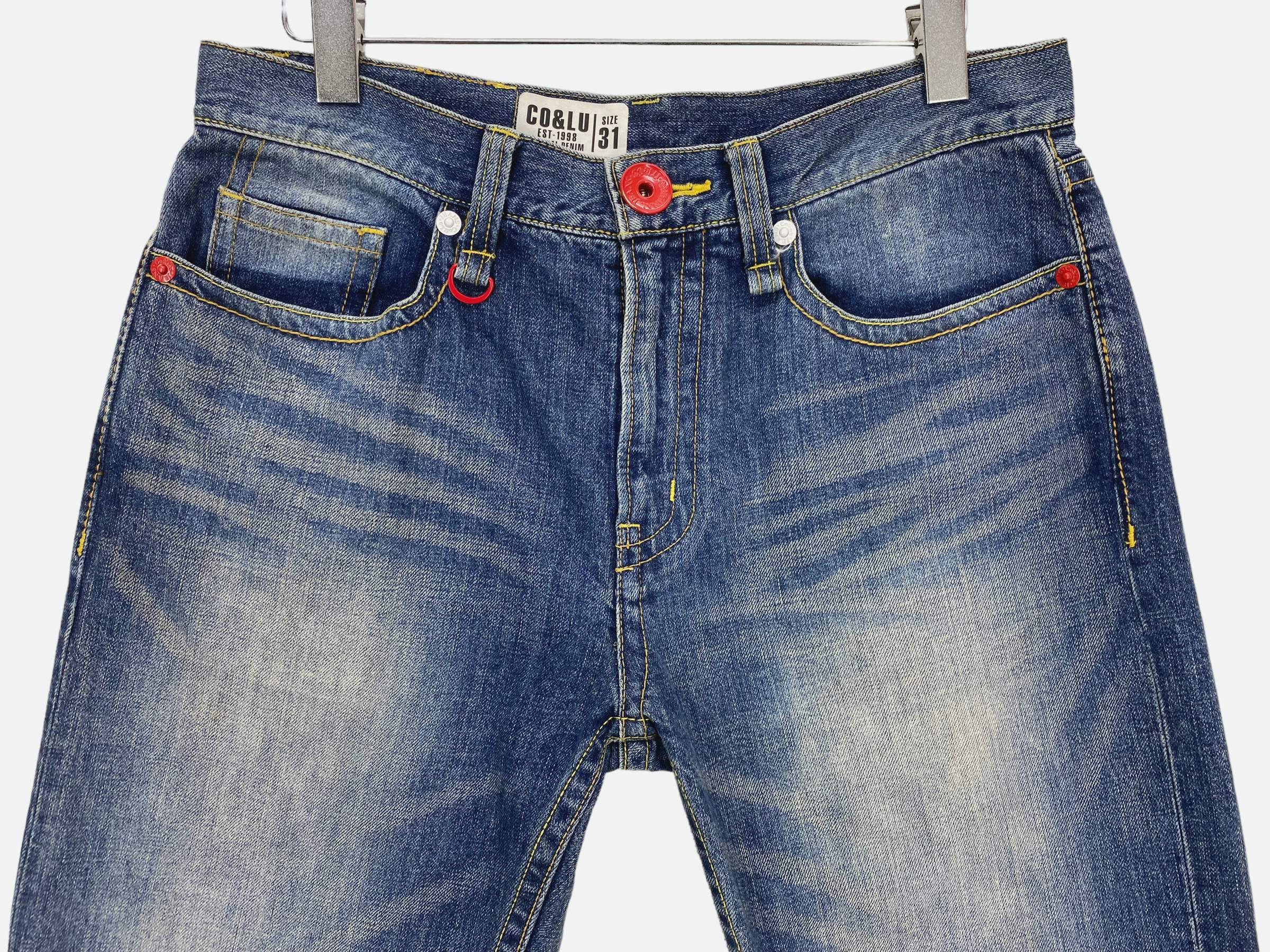Japanese Brand Co & Lu Denim Surf Color Block Jeans Size US 32 / EU 48 - 3 Thumbnail