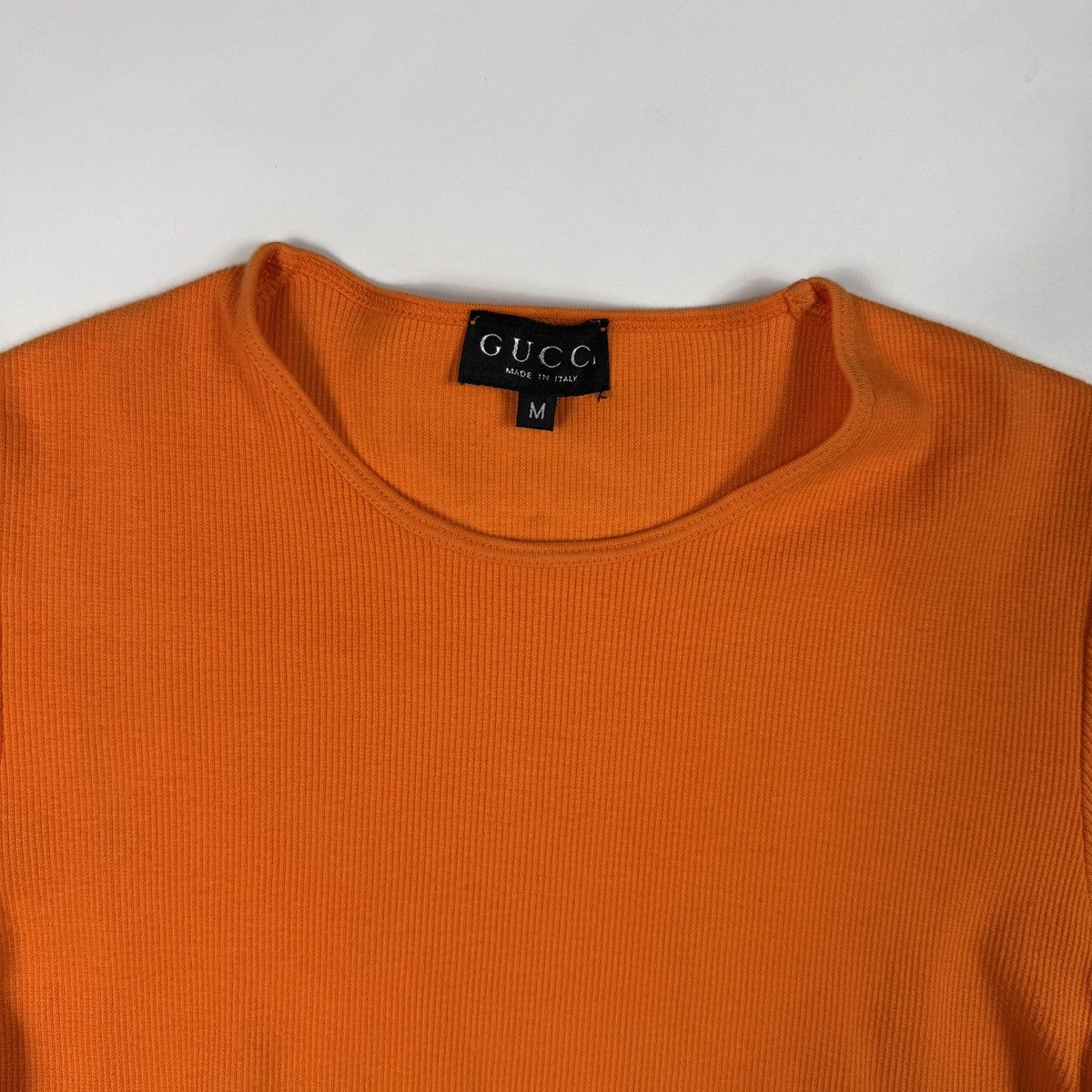 Gucci GUCCI Sleeve Logo Short-Sleeve Ribbed Summer Knit Size M / US 6-8 / IT 42-44 - 5 Thumbnail