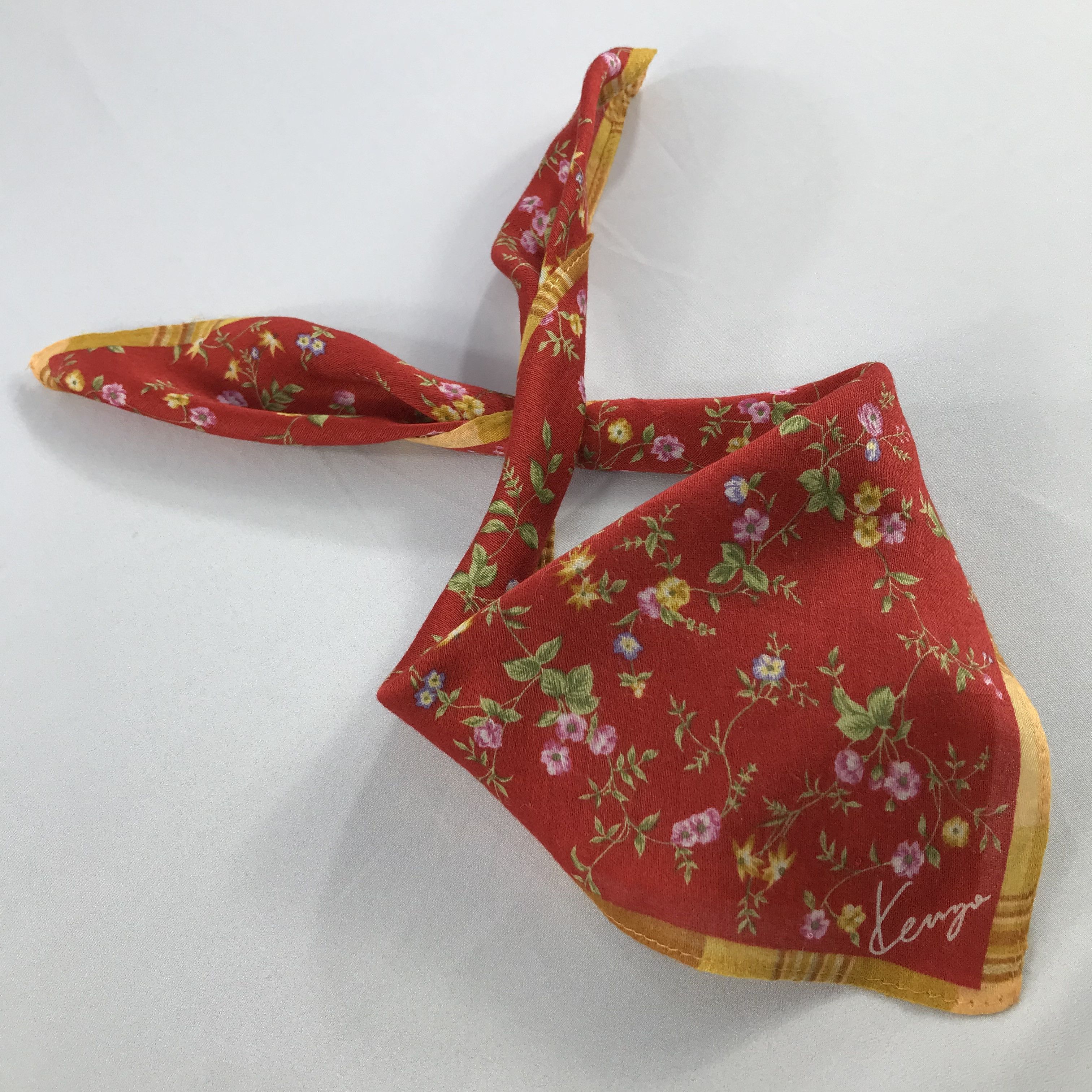 Kenzo × Vintage Kenzo Bandana / Handkerchief / Neckerchief - S2662 Size ONE SIZE - 4 Thumbnail