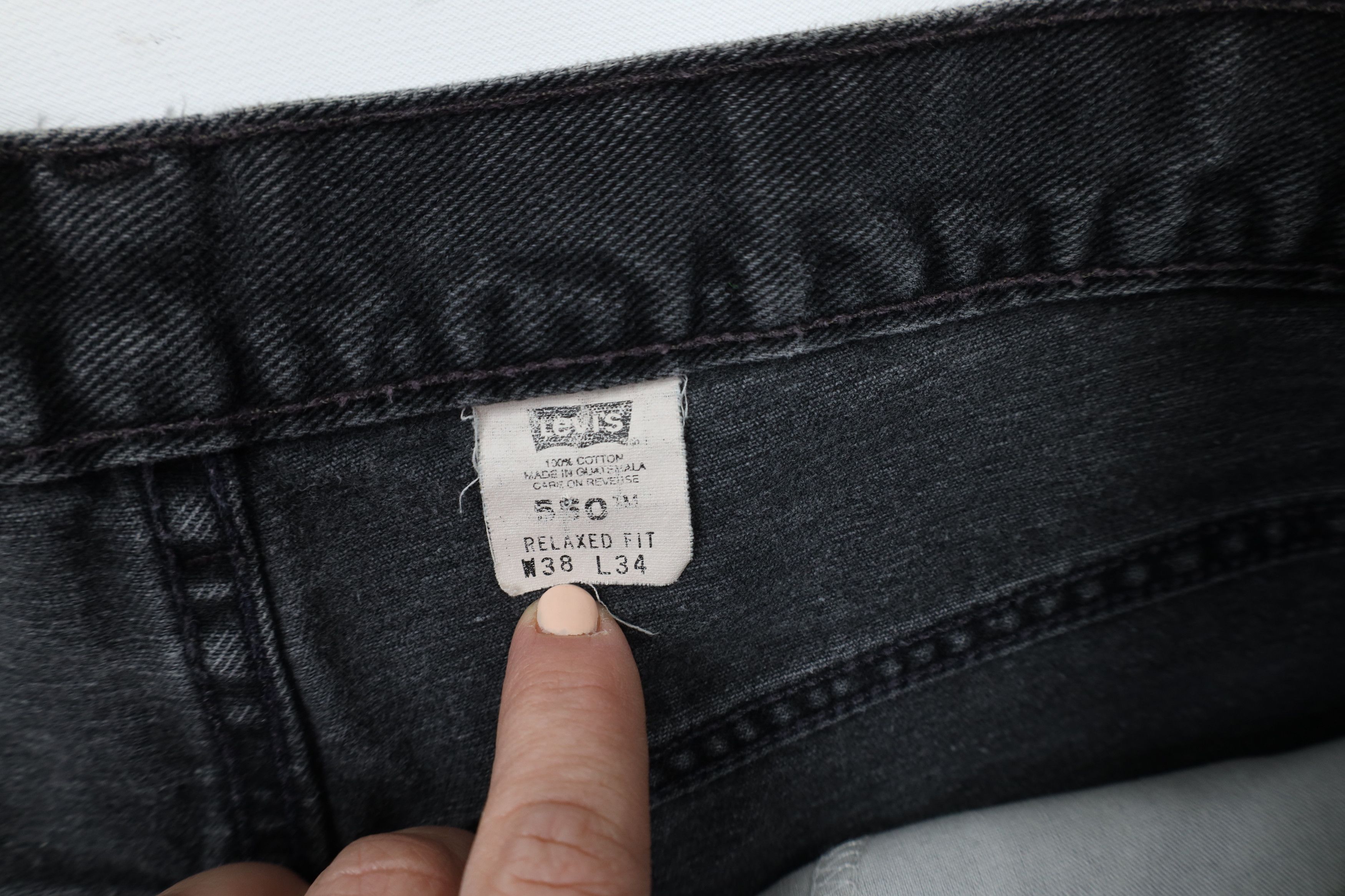 Levi's × Vintage Vintage Y2K 2001 Levis 550 Relaxed Fit Denim Jeans Black Size US 36 / EU 52 - 8 Thumbnail