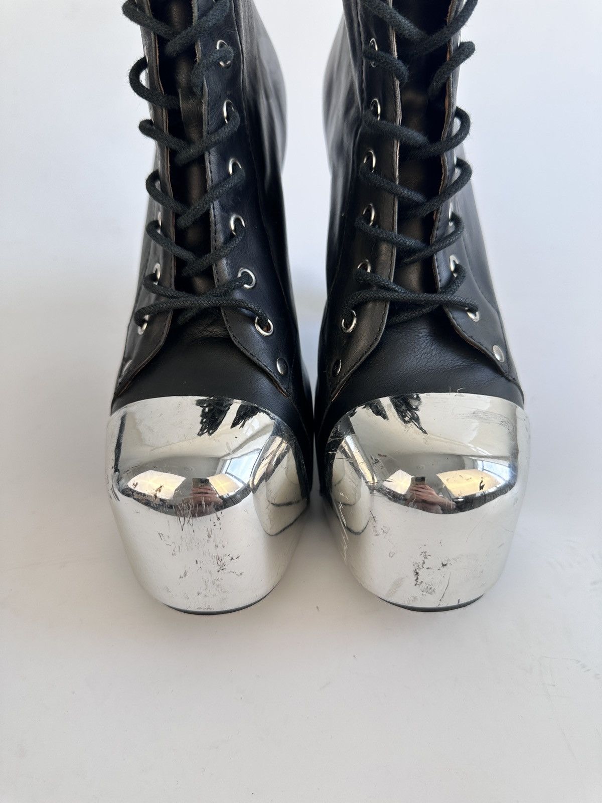 Jeffrey Campbell Jeffrey Campbell Lita Cap Platform Ankle Boots Leather 41 Size US 10 / IT 40 - 5 Thumbnail