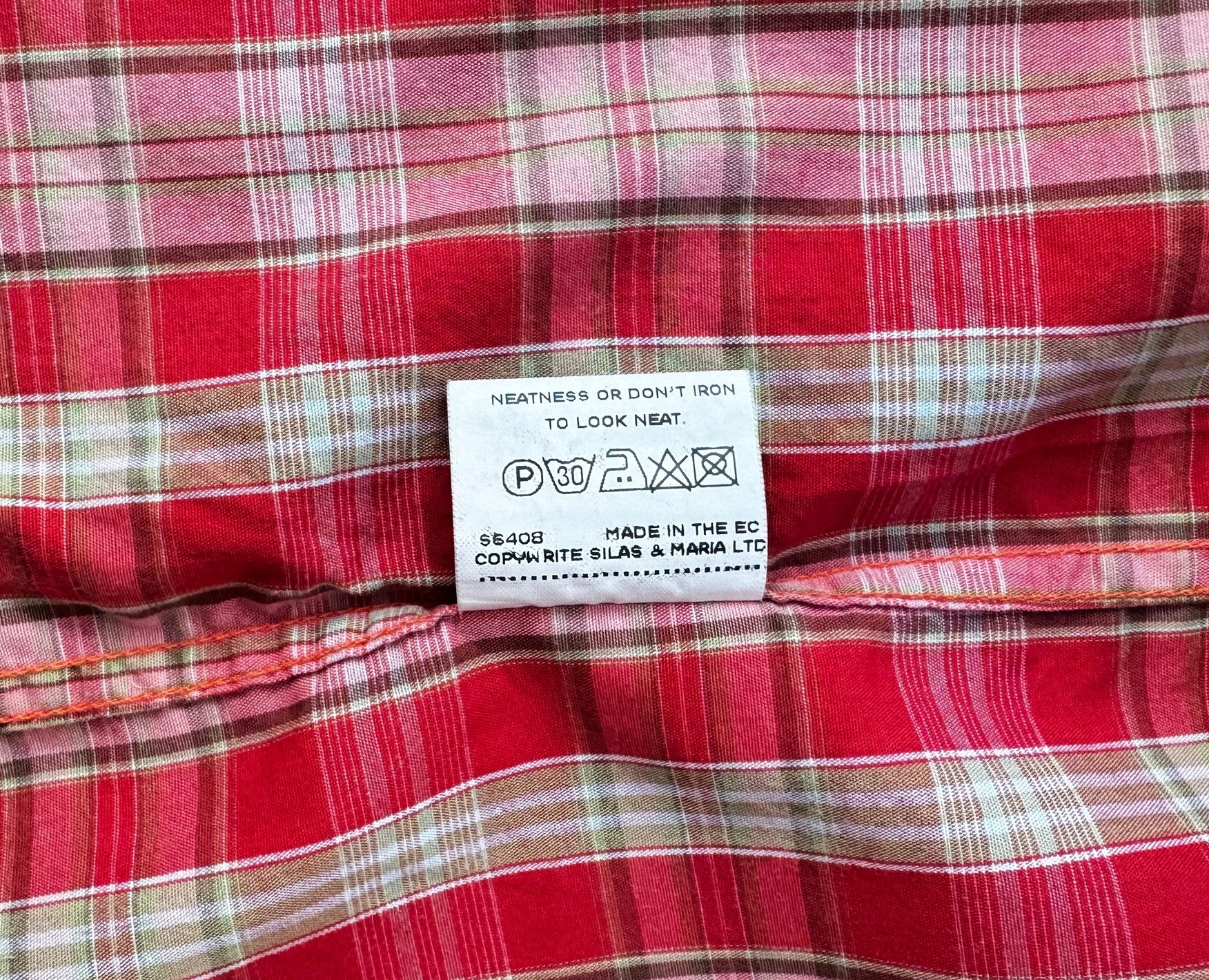 Silas Silas and Maria Plaid Short Sleeve Shirt Size US L / EU 52-54 / 3 - 5 Thumbnail