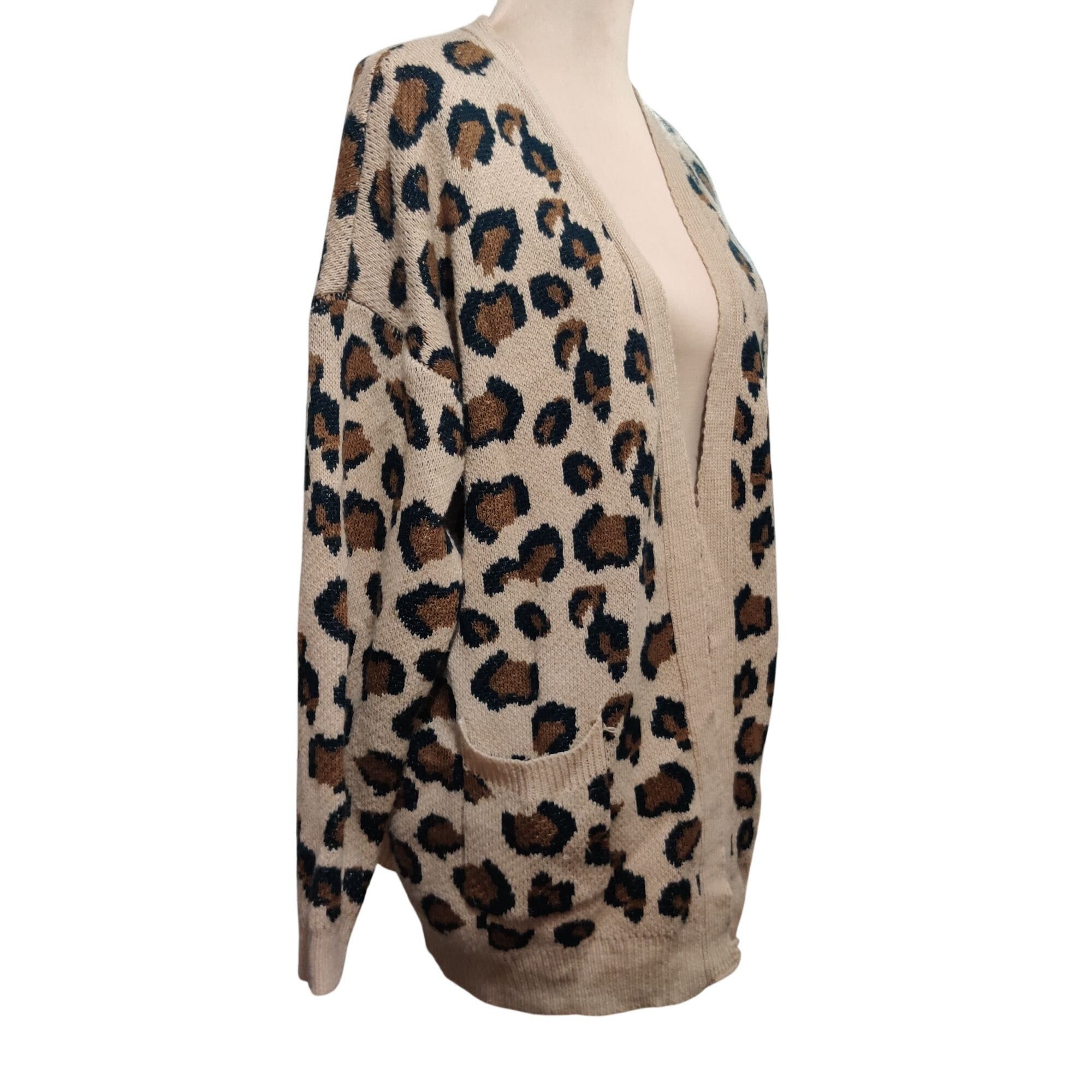 Other Hayden LA Medium Large Leopard Print Open Front Longline Car Size M / US 6-8 / IT 42-44 - 3 Thumbnail
