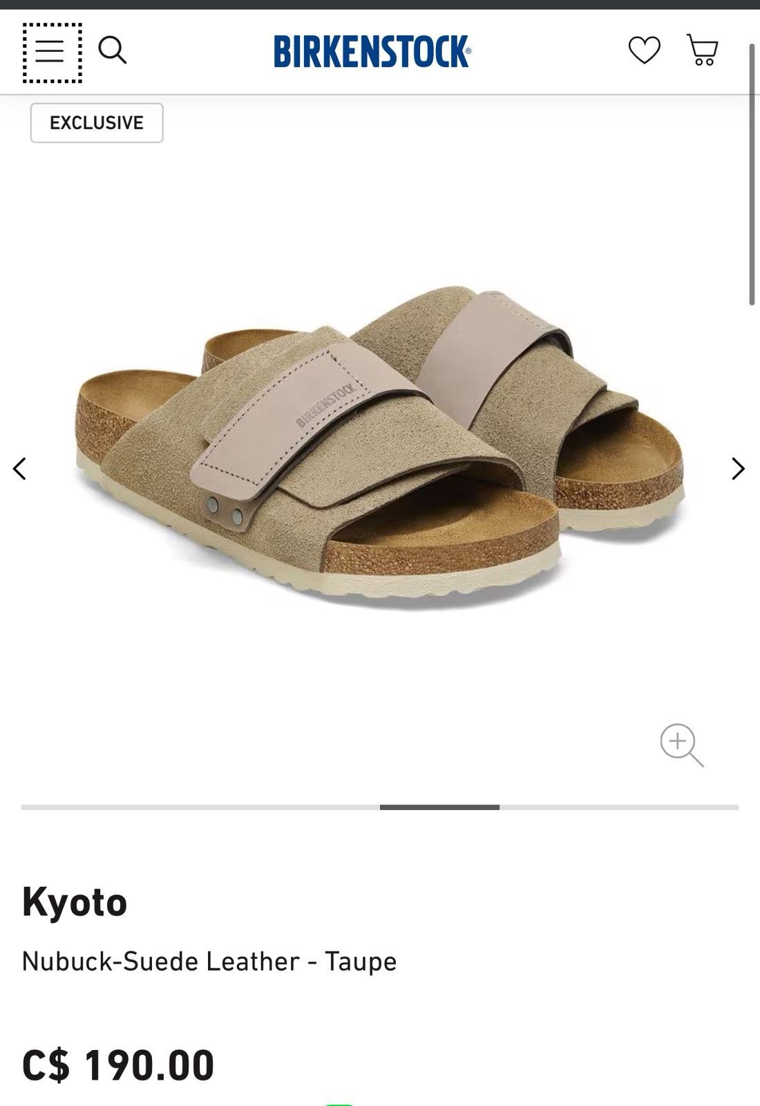 Birkenstock Kyoto - Taupe Nubuck And Suede Leather Shoes in Beige, Men's (Size 7)