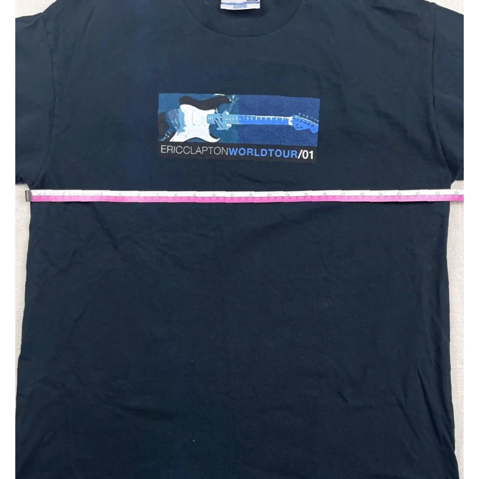 Vintage VINTAGE Eric Clapton T-Shirt XL Blue World Tour 2001 Double-Sided Graphic Tee Mens Size US XL / EU 56 / 4 - 6 Thumbnail