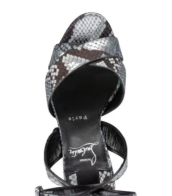 Christian Louboutin oc11z0225 Supra Mariza 130mm Heeled Sandal in Multicolor Size US 10 / IT 40 - 3 Thumbnail