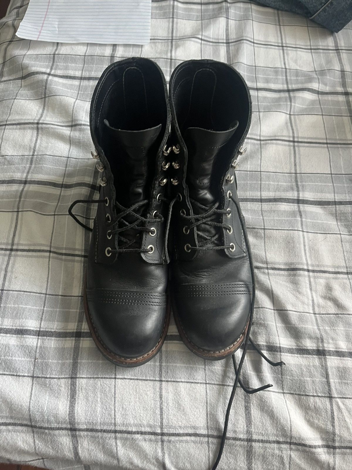 image of Red Wing Iron Ranger Shoes in Black, Men's (Size 7.5)