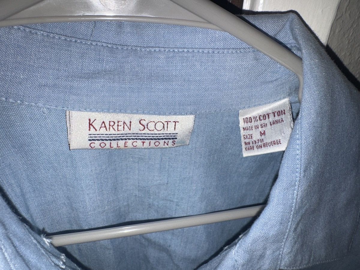 Other Vintage Karen Scott Beaded Chambray Shirt Size US M / EU 48-50 / 2 - 3 Thumbnail