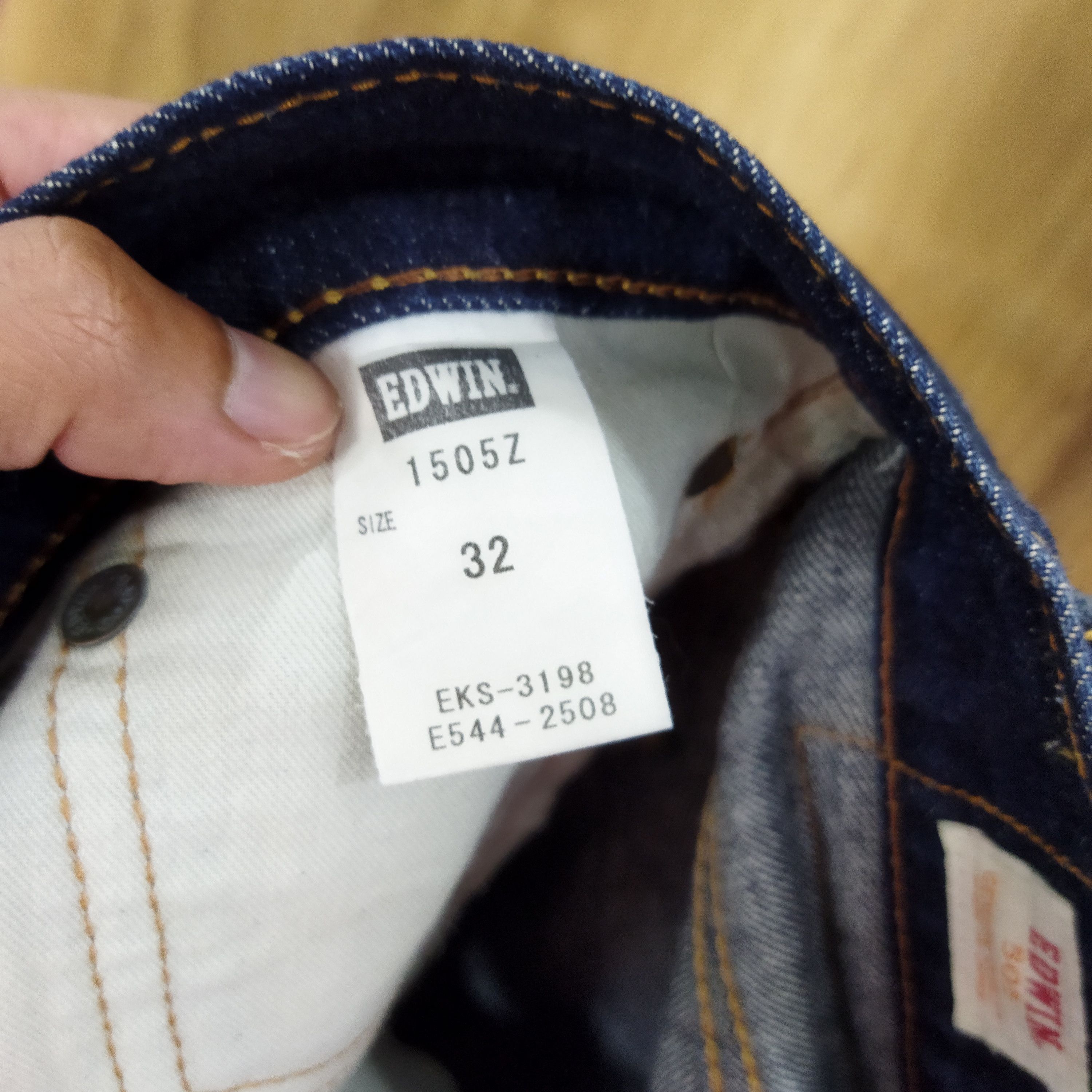 Edwin × Vintage EDWIN 505 BLUE RUSTY JEANS PANTS Size US 34 / EU 50 - 15 Thumbnail