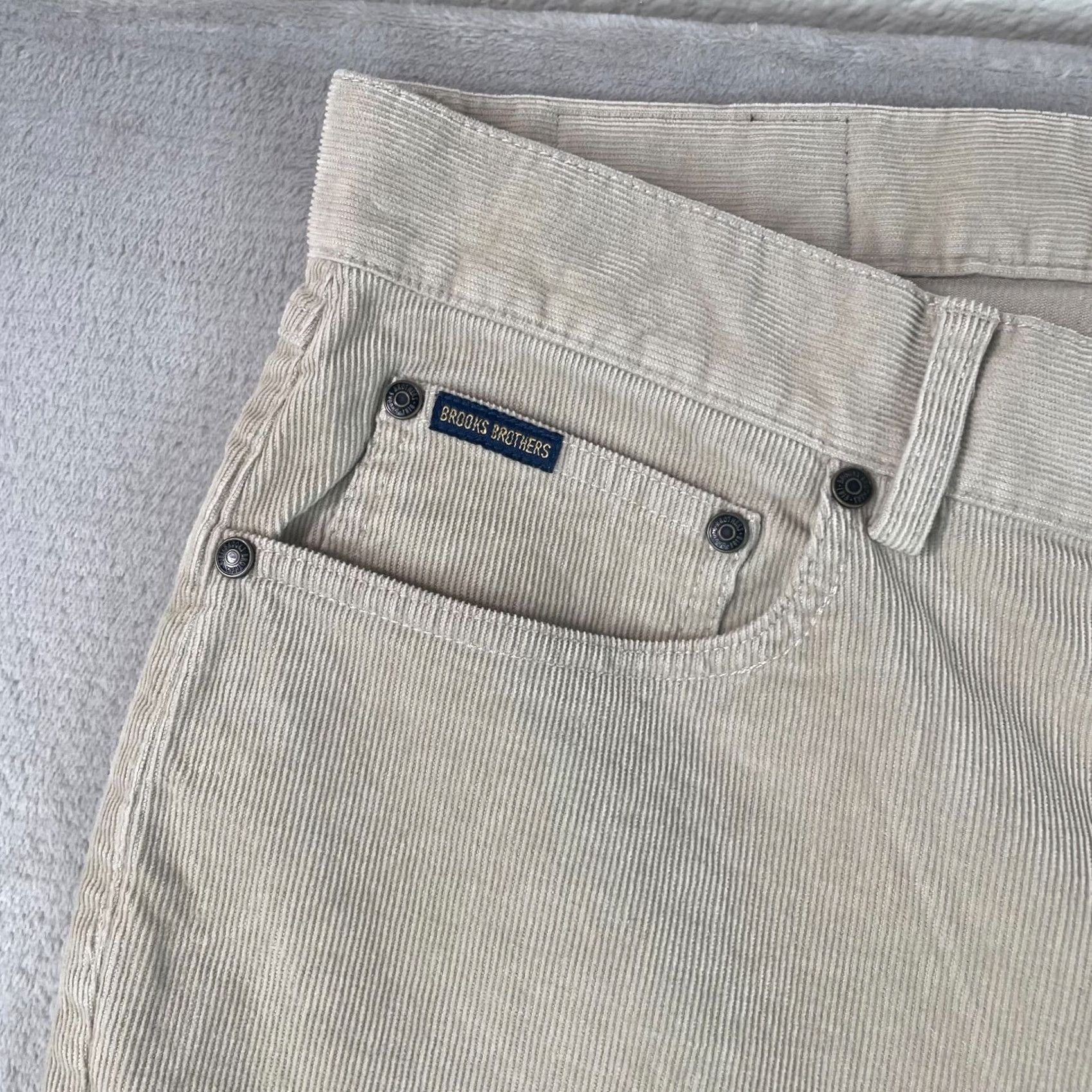Brooks Brothers Brooks Brothers 5 Pocket Slim Fit Pants 36x34 Corduroy Beige Regular Men Straight Chino NWT Size US 36 / EU 52 - 3 Thumbnail