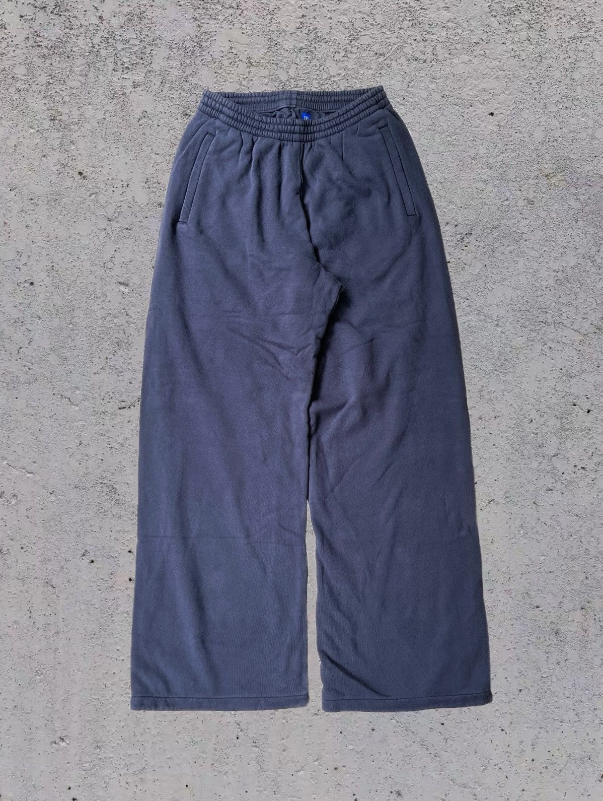 Gap × Kanye West YEEZY GAP WIDE LEG SWEATPANTS NAVY | Grailed
