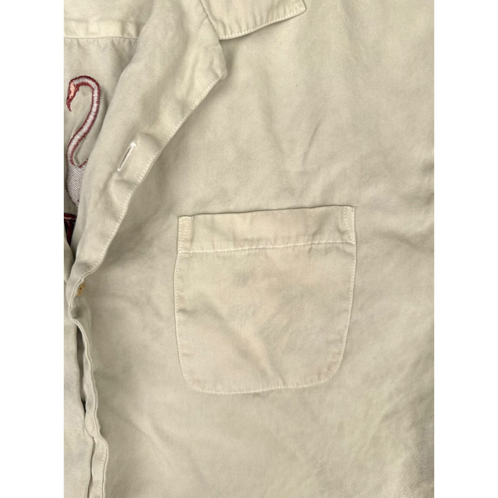 Tommy Bahama VINTAGE Tommy Bahama Shirt Men Medium Ivory Button-Up Silk Rayon Aloha Beach Hawaii 90s Mens Size US M / EU 48-50 / 2 - 7 Thumbnail