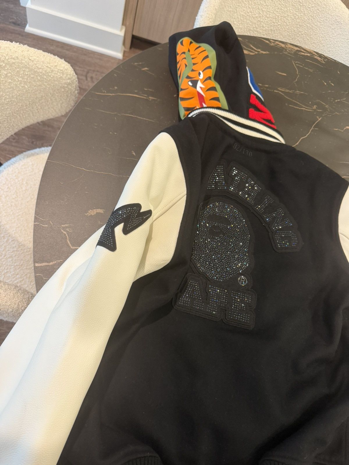 Bape × Swarovski BAPE x Swarovski Shark Hooded Varsity Jacket Size US L / EU 52-54 / 3 - 5 Thumbnail
