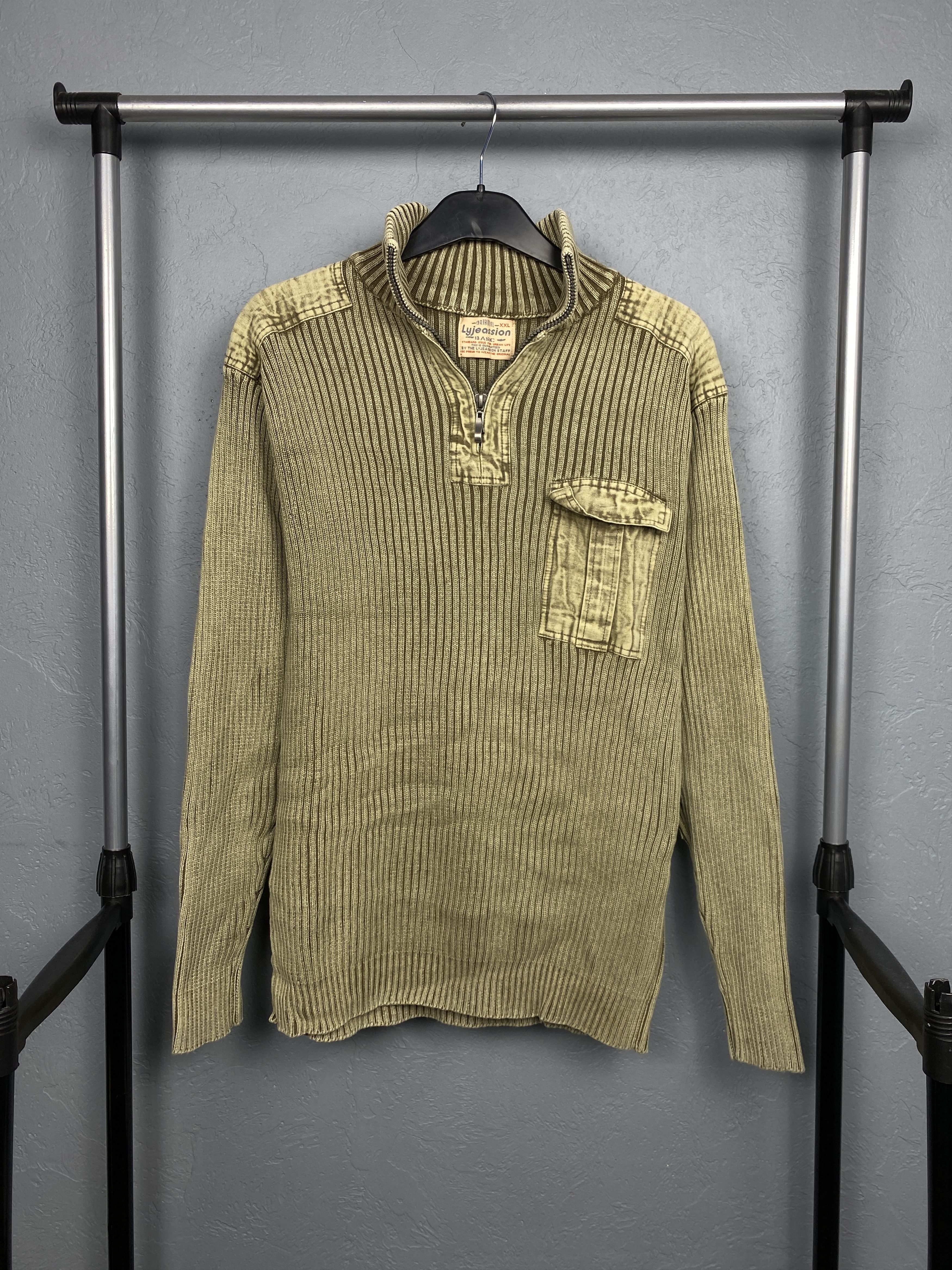 20471120 × Japanese Brand Vintage Avant Garde Diesel style Sweater Washed Knit Size US XL / EU 56 / 4 - 1 Thumbnail