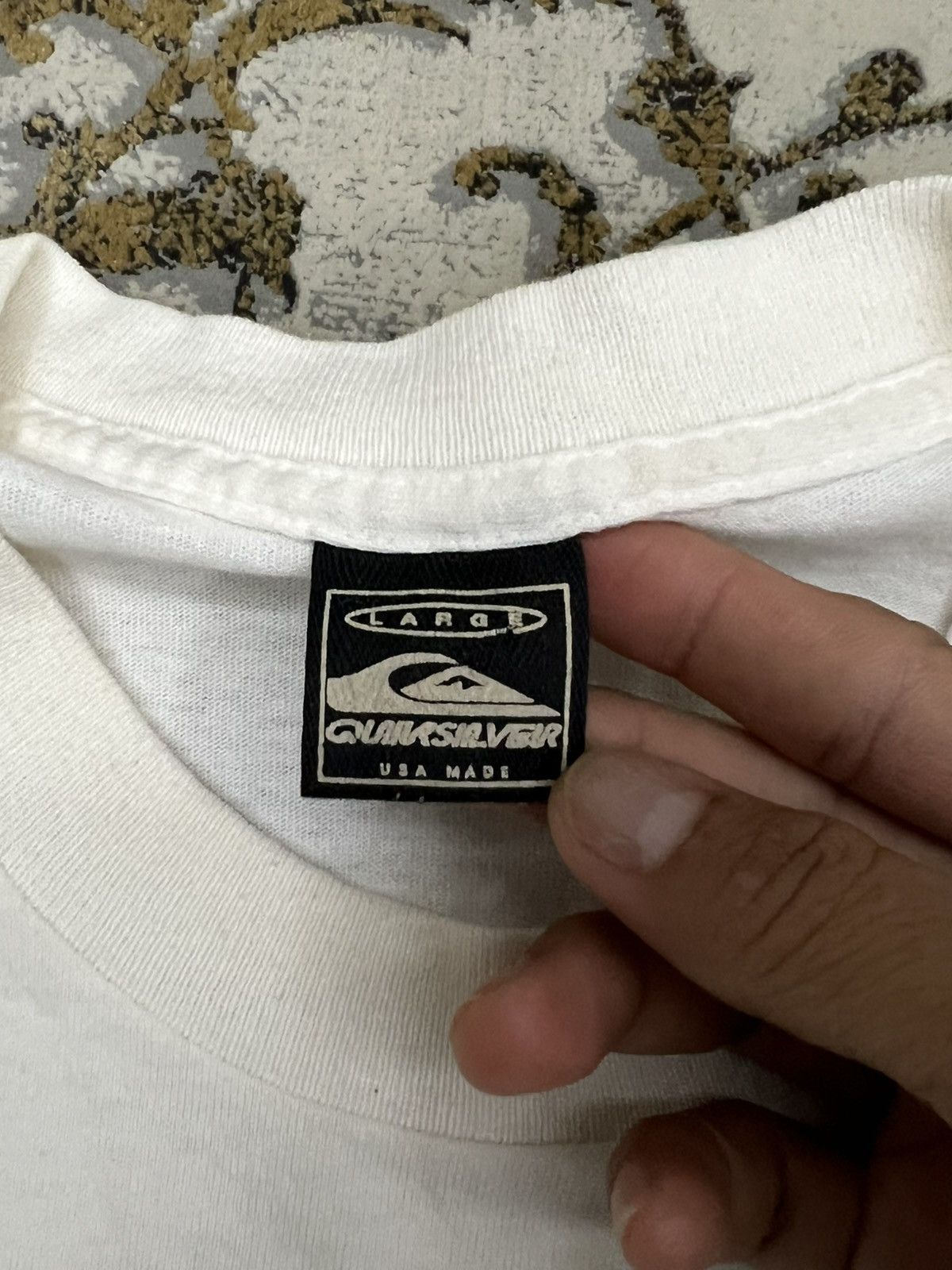 Quiksilver Vintage Quiksilver Stripe Logo Tee Classic Surfwear Size US L / EU 52-54 / 3 - 2 Thumbnail