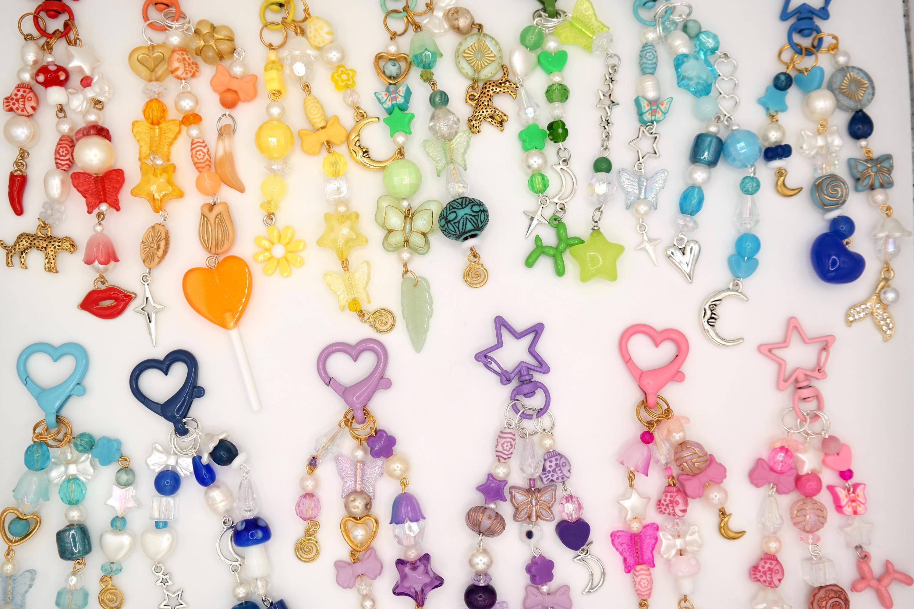 Handmade Bag Charms (Heart & Star Options) Size ONE SIZE - 10 Thumbnail
