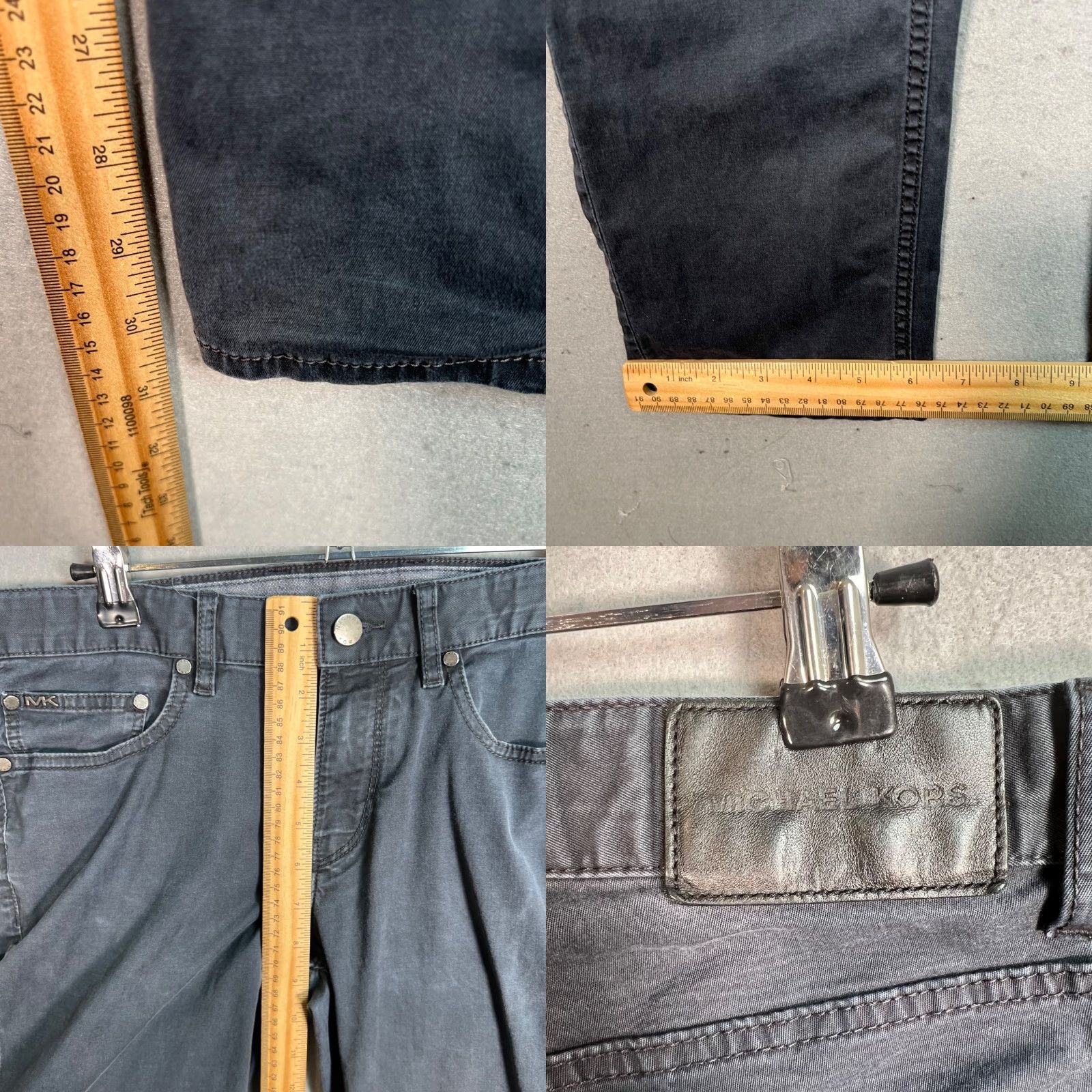 Michael Kors VINTAGE Michael Kors Mens Parker Fit Jeans Tapered Leg Size 29 Waist 29 Inseam 31 Grey Cotton Blend Size US 29 - 8 Thumbnail