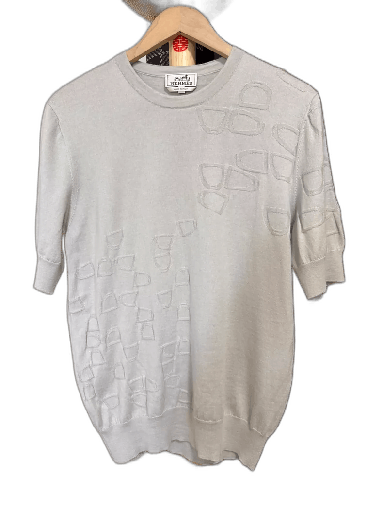 Hermes Hermes Cashmere Short Sleeve Knit Top Size US M / EU 48-50 / 2 - 1 Thumbnail