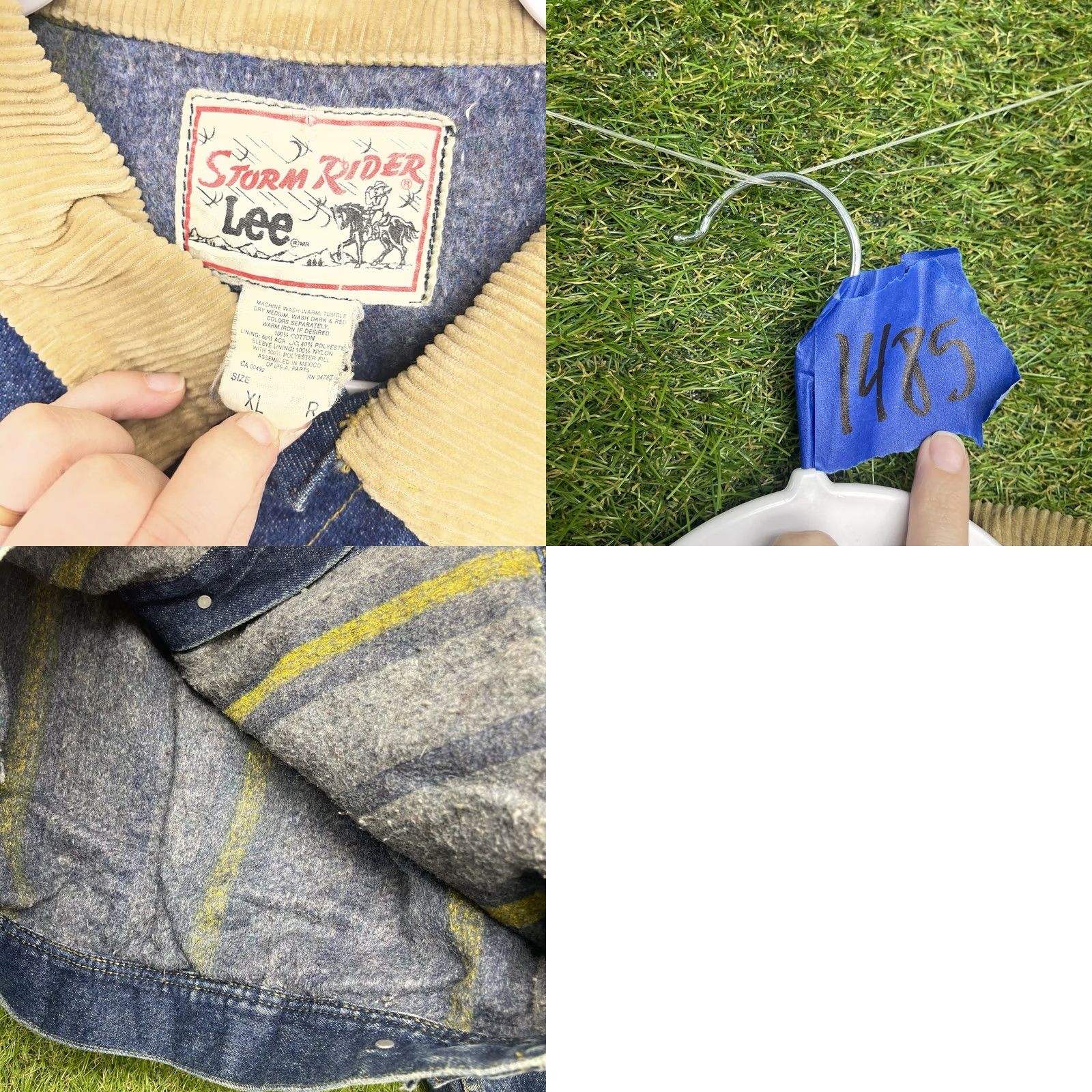 Lee VINTAGE Lee Storm Rider Denim Jacket Mens XL Blue 90s Insulated Lined Pockets Cotton Denim Jacket Size US 36 / EU 52 - 8 Thumbnail
