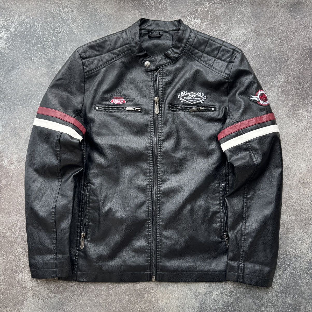 Hysteric Glamour Moto Racing Vintage Y2K Faux Leather Jacket Size US M / EU 48-50 / 2 - 4 Thumbnail