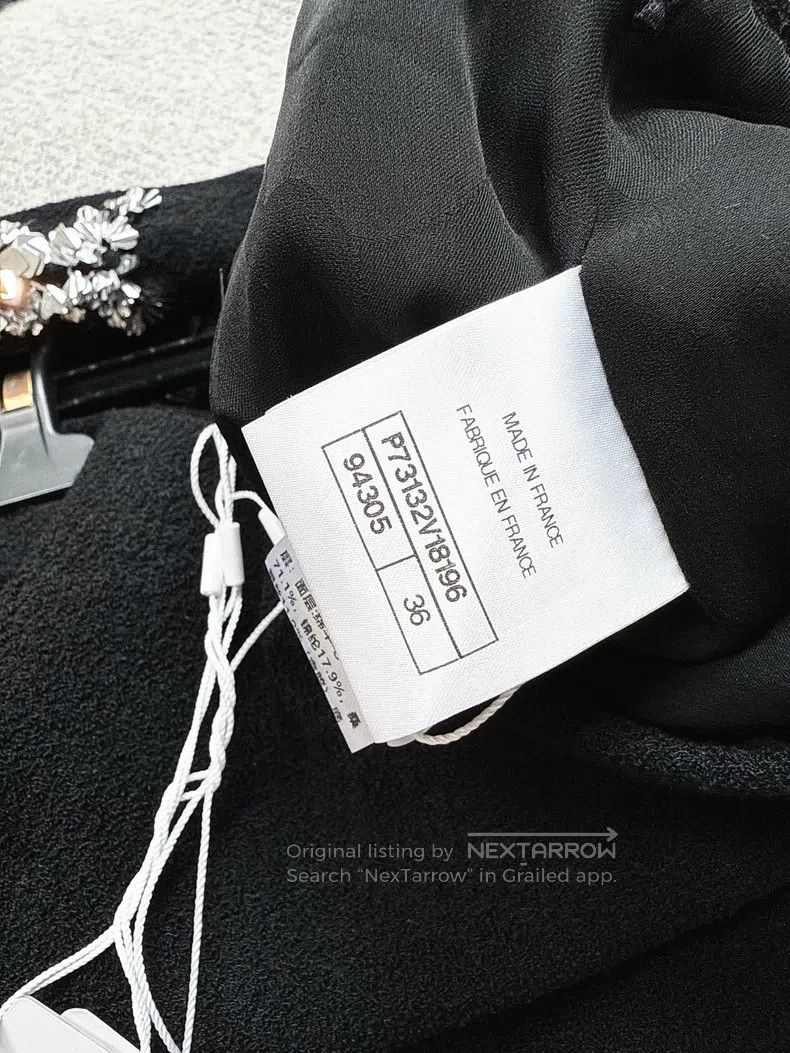 Chanel Chanel 22A Handicraft Workshop Series Black and Silver Seq Size 24" / US 00 / IT 34 - 7 Thumbnail