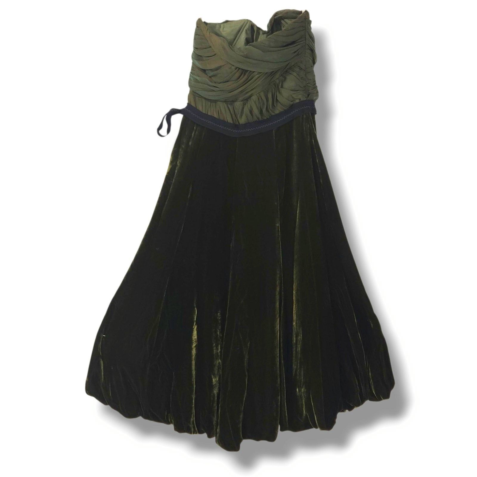 Vera Wang Vera Wang Strapless Silk Velvet Bubble Hem Dress 2 NWT Size XS / US 0-2 / IT 36-38 - 3 Thumbnail