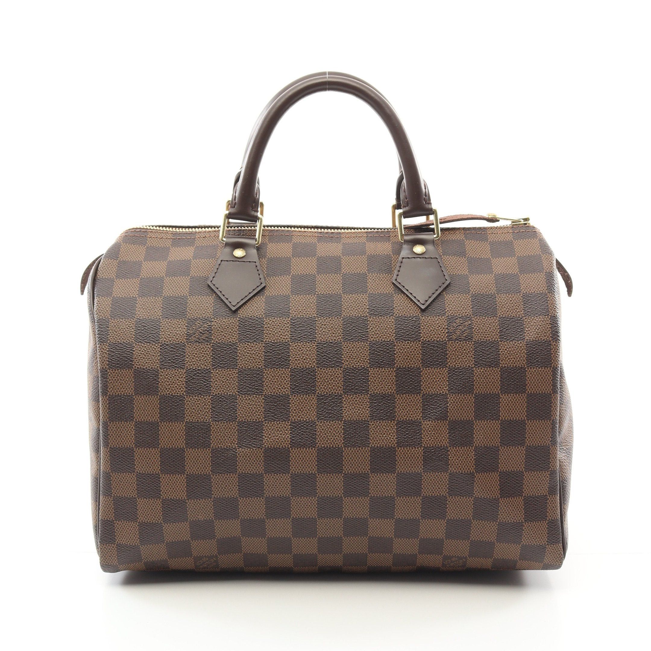 Louis Vuitton Louis Vuitton Speedy 30 Damier Ebene Handbag Leather Brown Size ONE SIZE - 1 Thumbnail