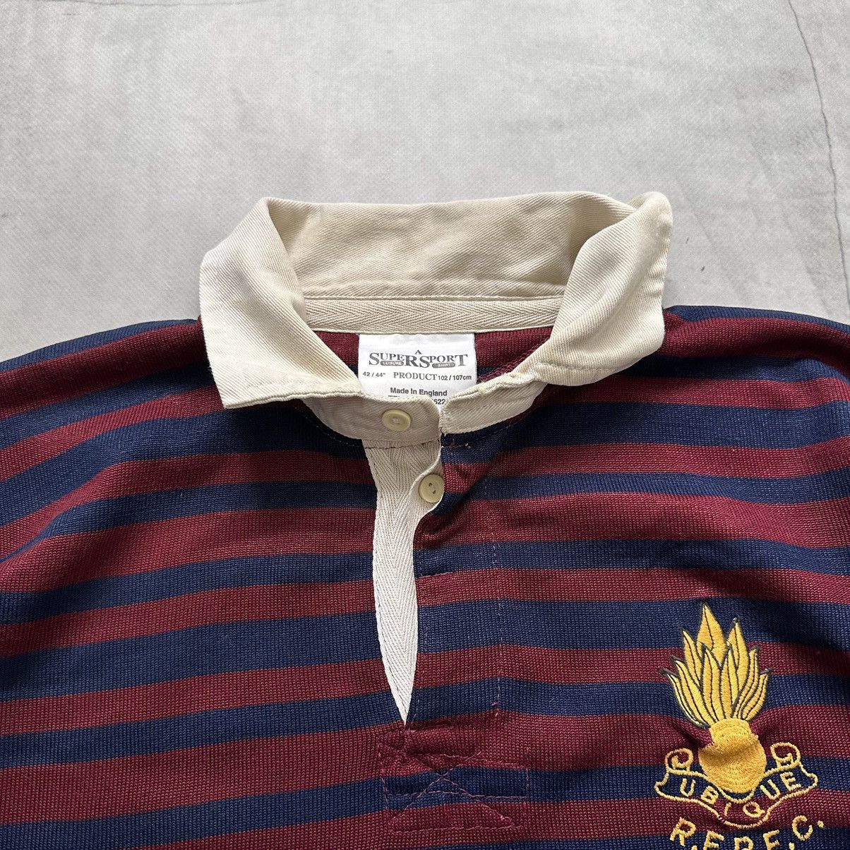 Canterbury of New Zealand 80s Vintage Royal Engineers RFC England Rugby Shirt Ubique Size US XL / EU 56 / 4 - 8 Thumbnail