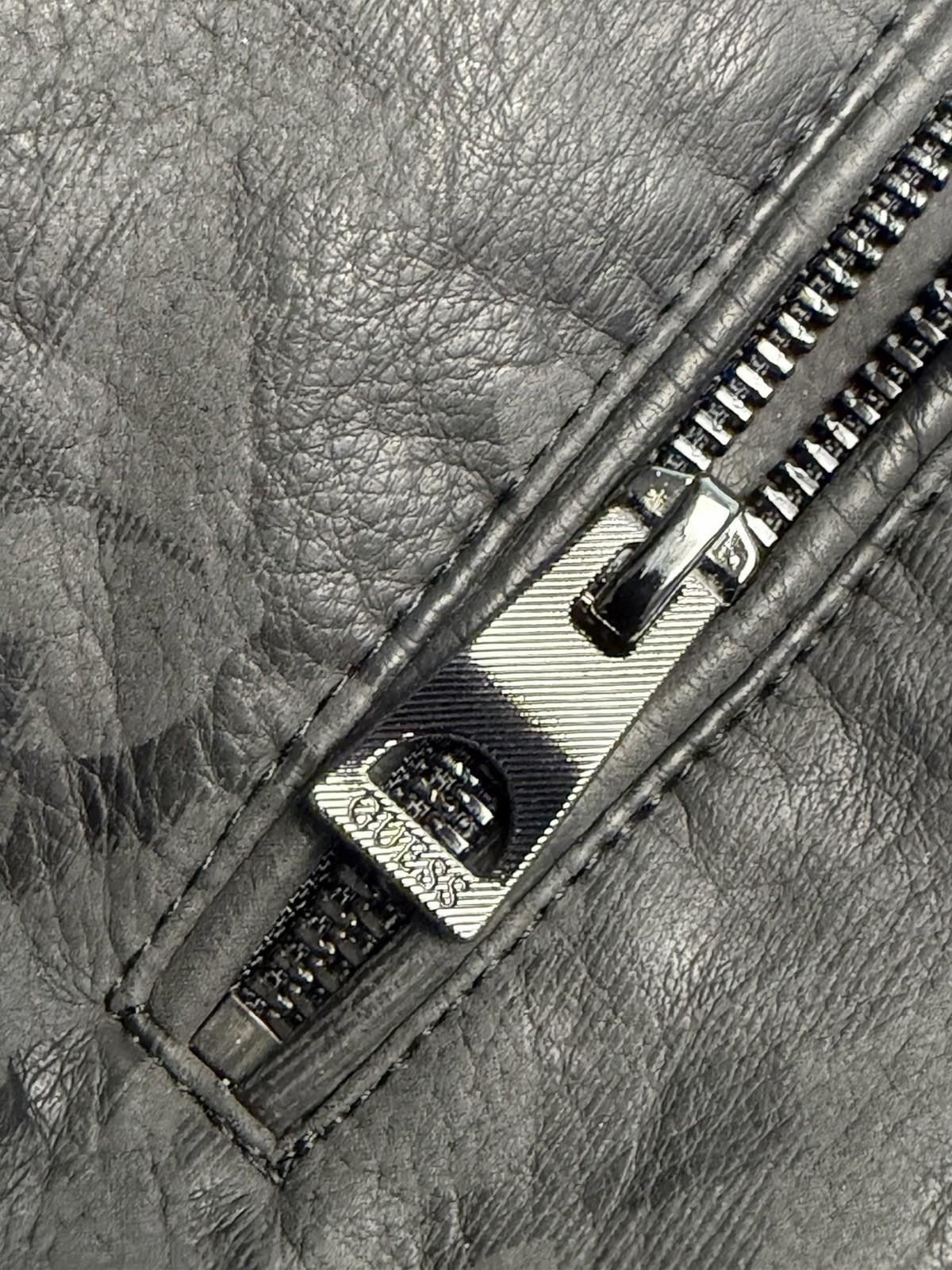 Guess GUESS Women’s Black Camo Moto Jacket Faux Leather Zip L Size L / US 10 / IT 46 - 9 Thumbnail