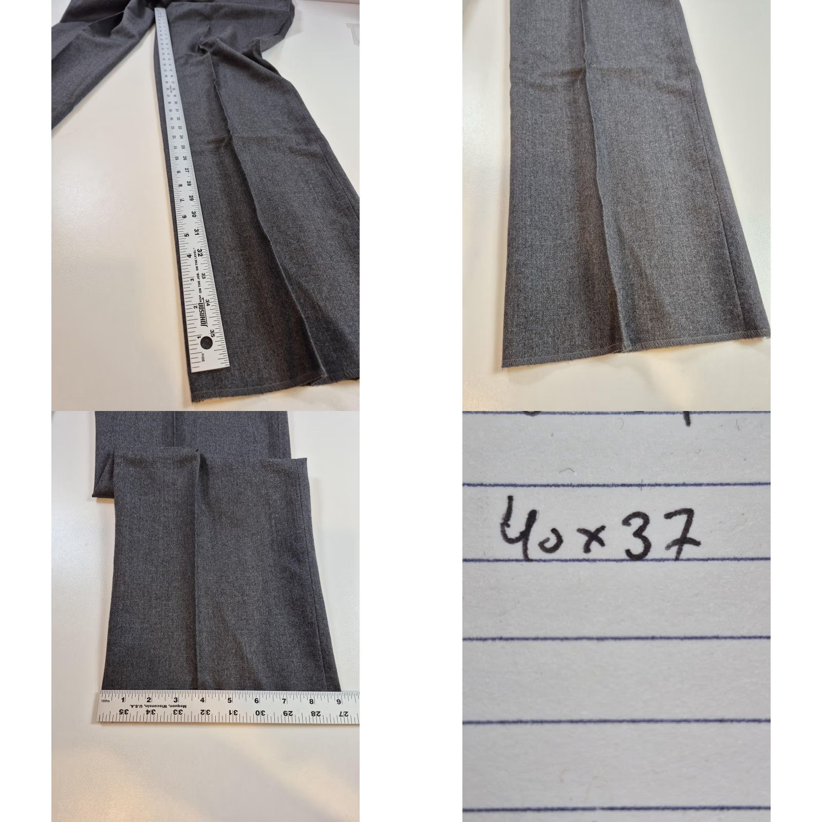Ralph Lauren LaurHerren Ralph Lauren Dress Pants Mens 40x37 Gray Wool Flat Front NWT Unhemmed Size US 40 / EU 56 - 8 Thumbnail