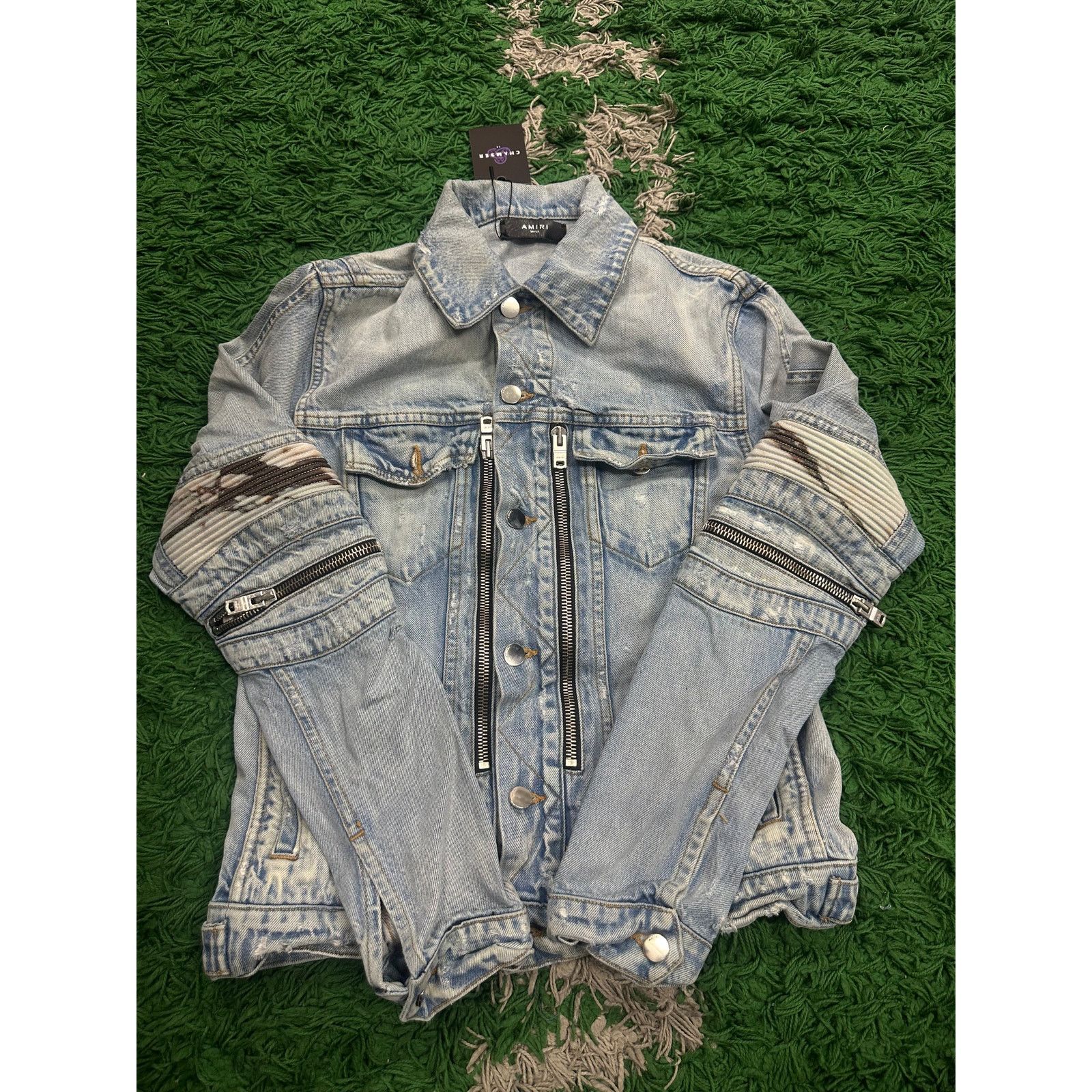 Amiri Amiri MX2 Jean Jacket Marble Used Small Size US S / EU 44-46 / 1 - 1 Thumbnail