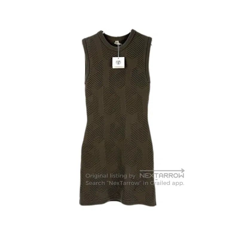 Hermes Hermes Heather Taupe Twill Wool Vest Skirt Size XS / US 0-2 / IT 36-38 - 1 Thumbnail
