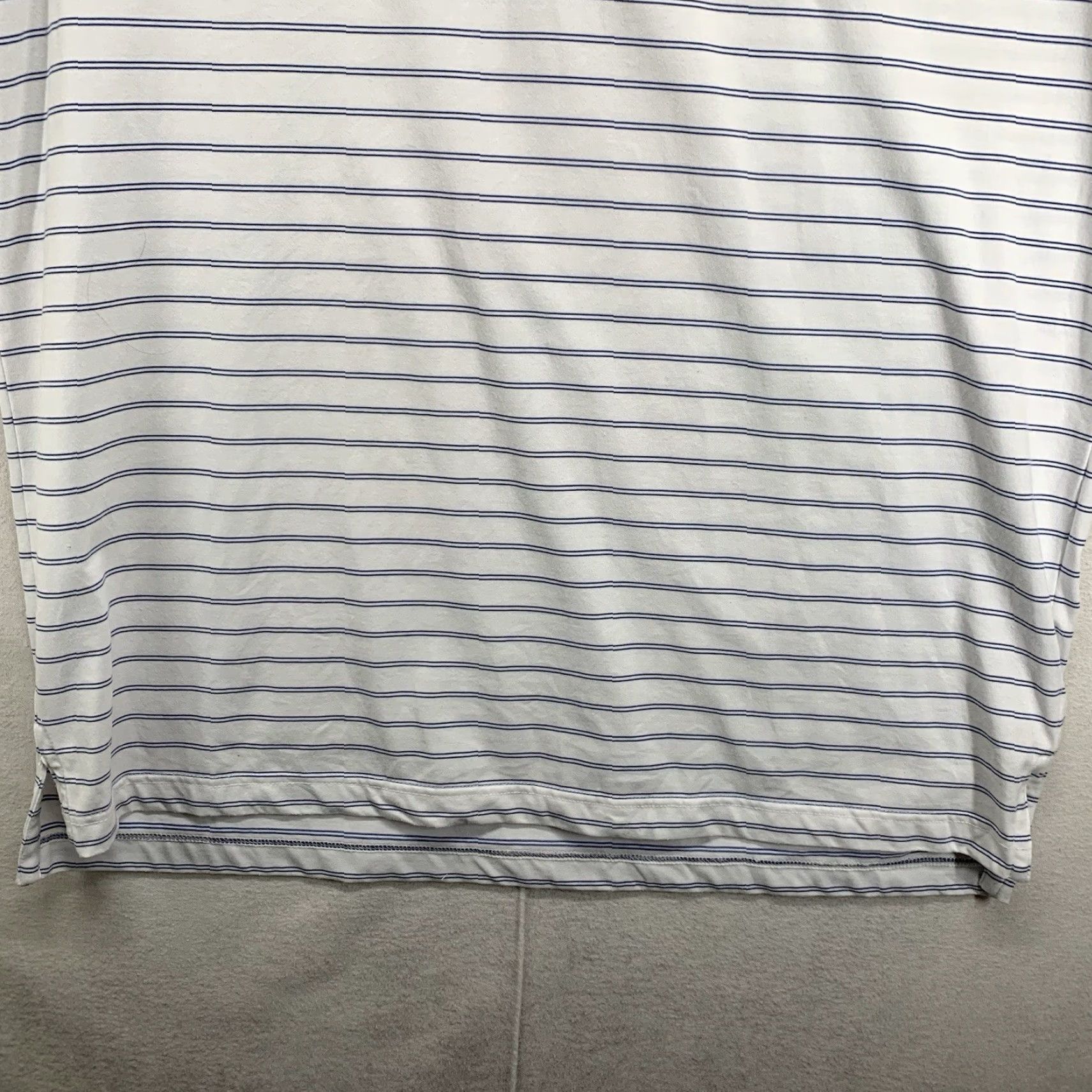 Vintage Martin Polo Shirt Mens XL White Blue Striped Embroidered Logo Golf Casual Easy Care 1921 Tree Size US XL / EU 56 / 4 - 6 Thumbnail