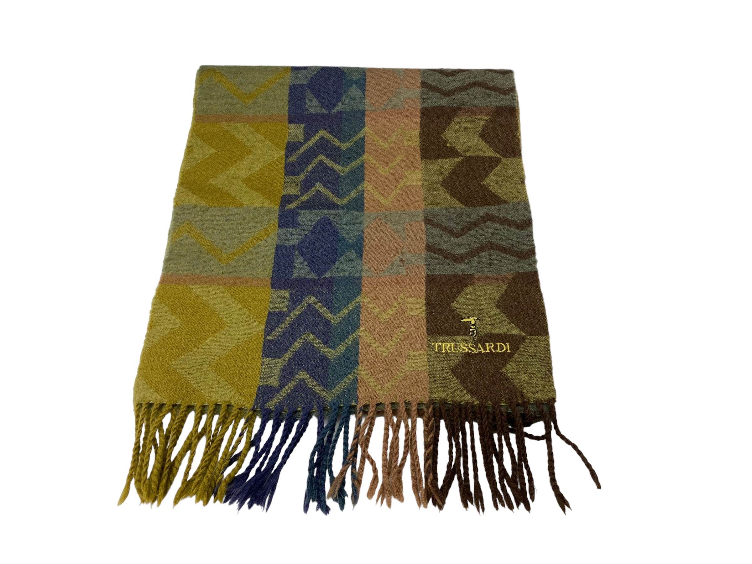 Trussardi Vintage Trussardi Wool & Silk Scarf Italian Designer Size ONE SIZE - 4 Thumbnail