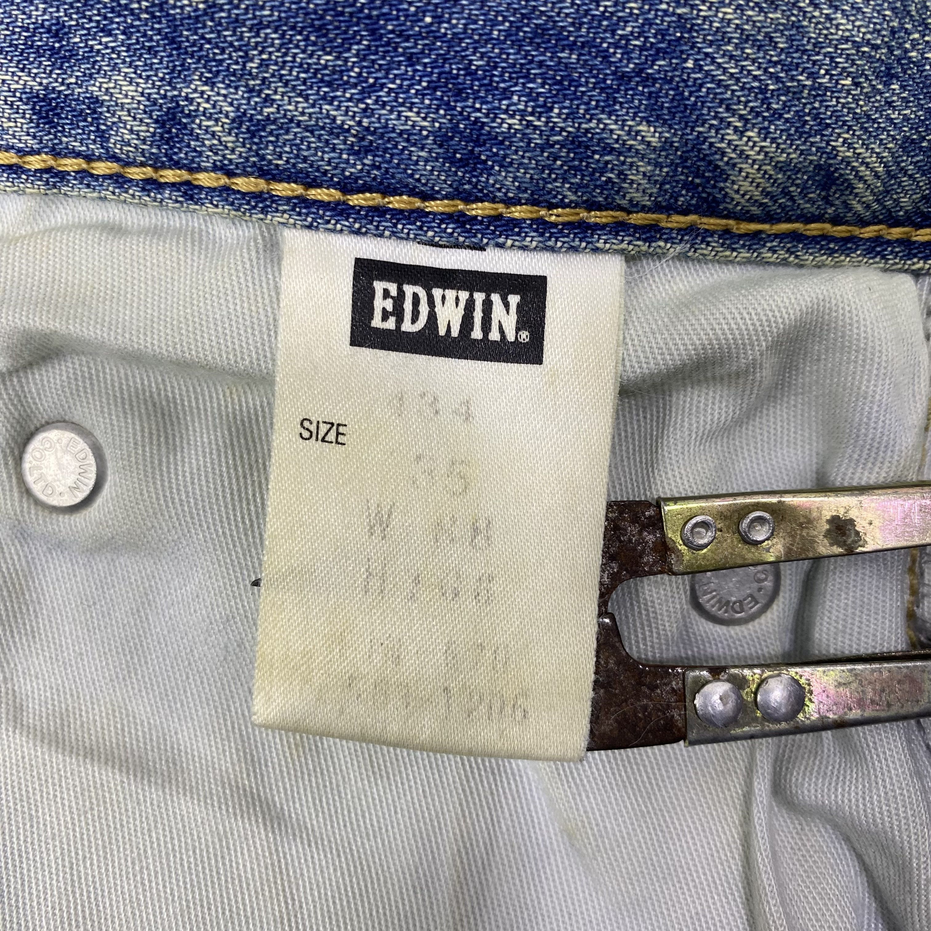 Edwin Vintage Edwin 434 Distress Blue Wash Denim-J1185 Size US 32 / EU 48 - 10 Thumbnail