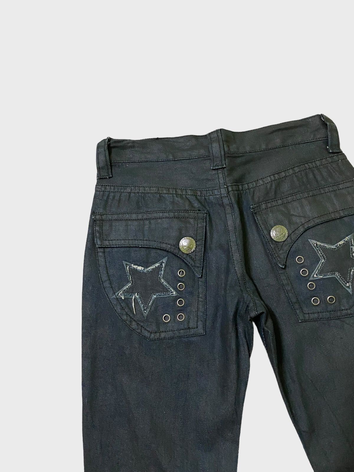 Hysteric Glamour × Le Grande Bleu (L.G.B.) LOWBOX 🌟 Waxed Rick Owen's style Denim Size US 28 / EU 44 - 10 Thumbnail