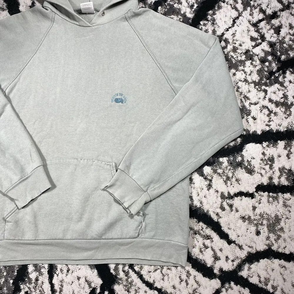 Fruit Of The Loom VINTAGE 90s WASHED GREY BLANK FRUIT OF THE LOOM HOODIE BOXY Size US M / EU 48-50 / 2 - 4 Thumbnail