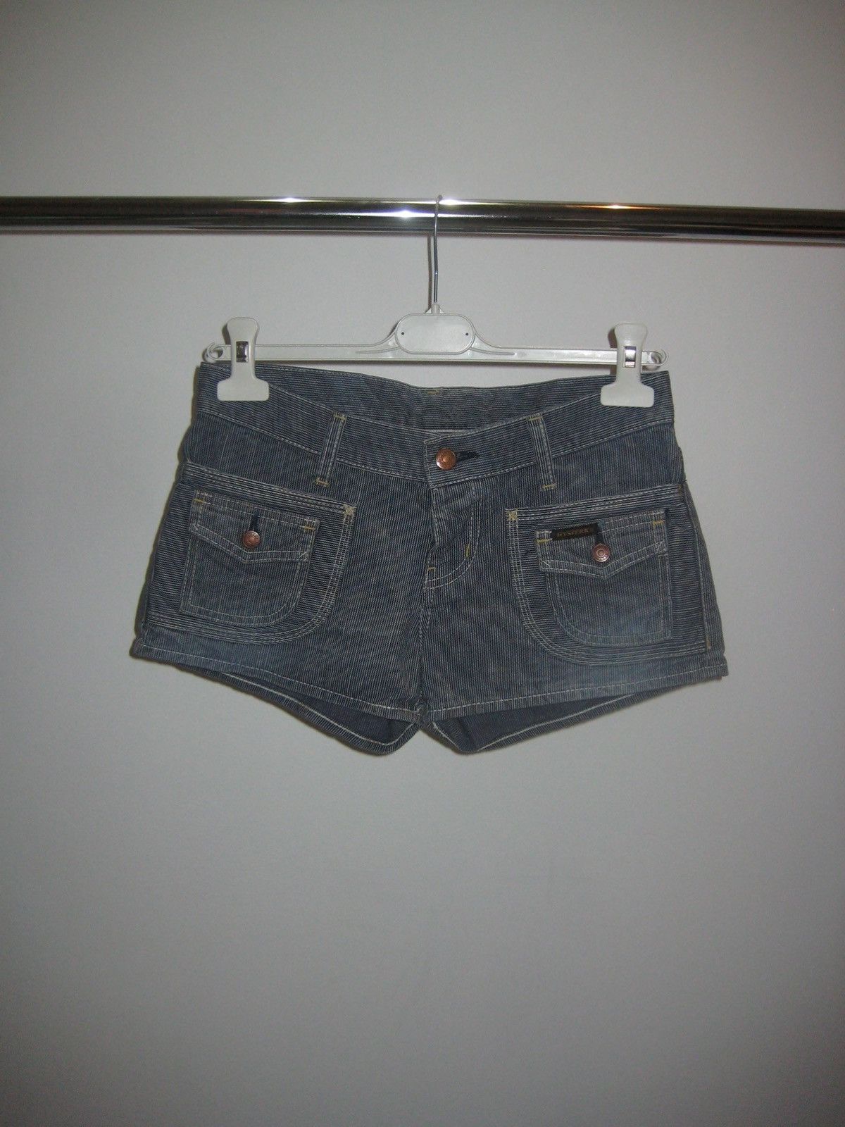 Hysteric Glamour Pinstripe Denim Shorts