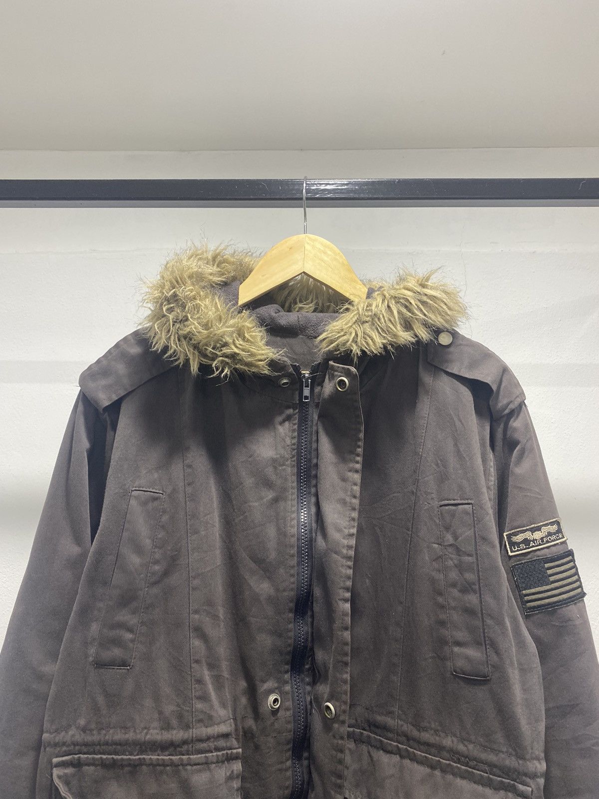 Vintage 💥FINAL DROP💥US Air Force Hooded Parka Fur Jacket Size US M / EU 48-50 / 2 - 9 Thumbnail