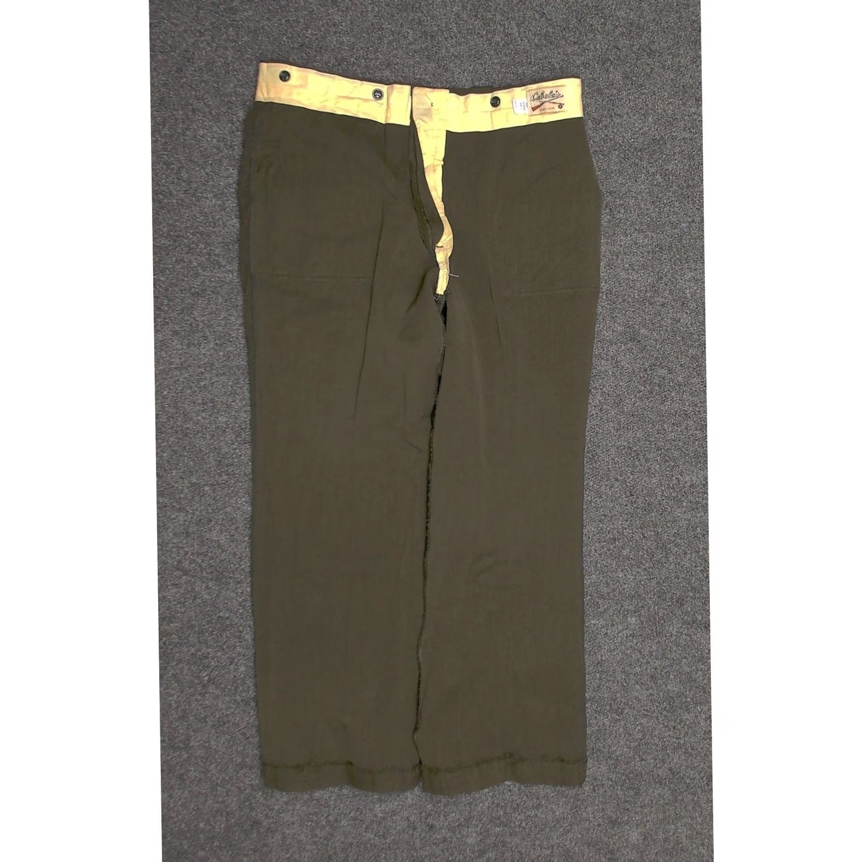 Vintage VINTAGE Cabela's Hunter Green Heavy Twill Hunting Work Pants Men 38x30 Green 8 Pockets 80s Rugged Heritage Workwear USA Pants Mens Adjustable Hem Size US 38 / EU 54 - 5 Thumbnail