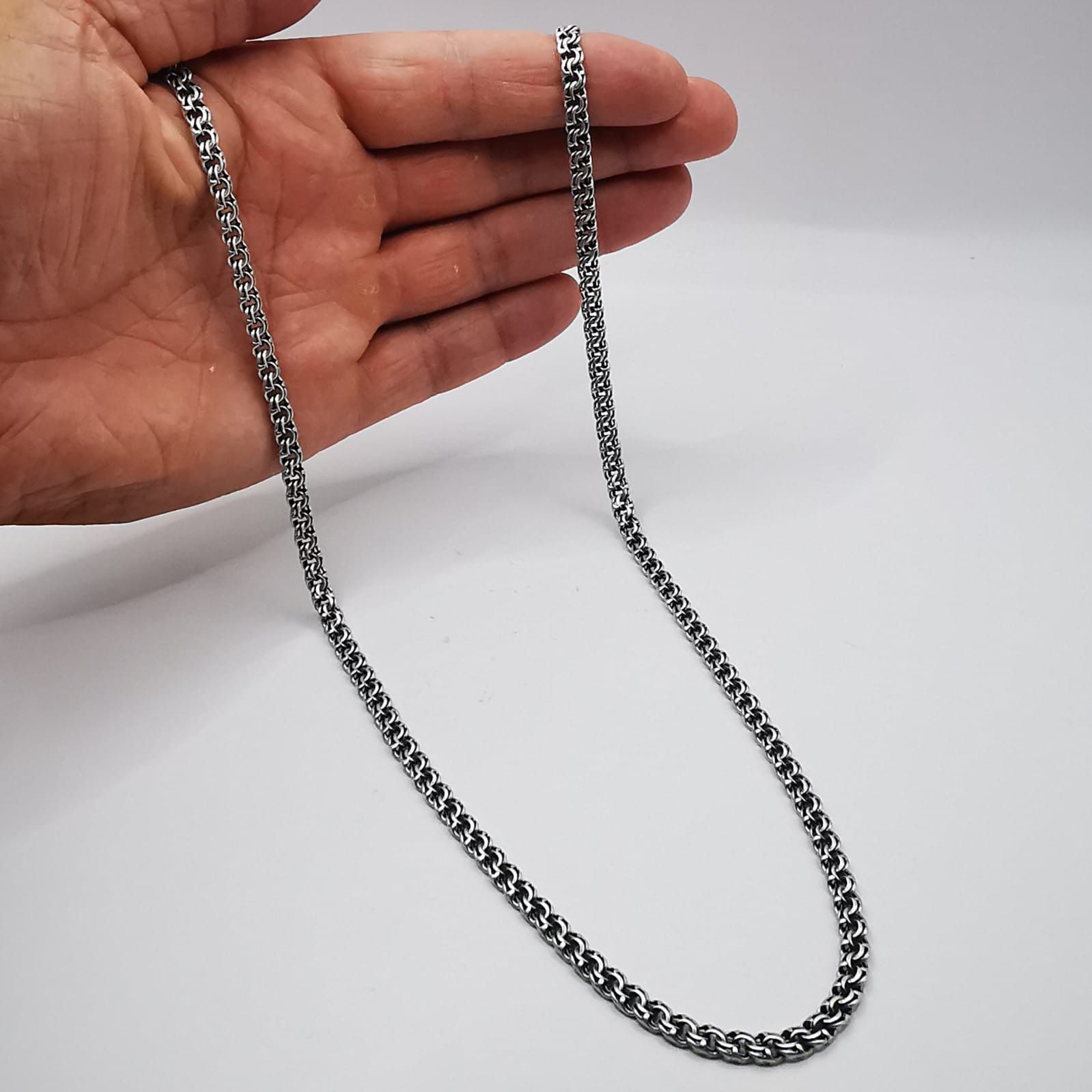 Sterling Silver Vintage Jewelry Chain, 925 Sterling Silver, Signed 28,28g Size ONE SIZE - 4 Thumbnail